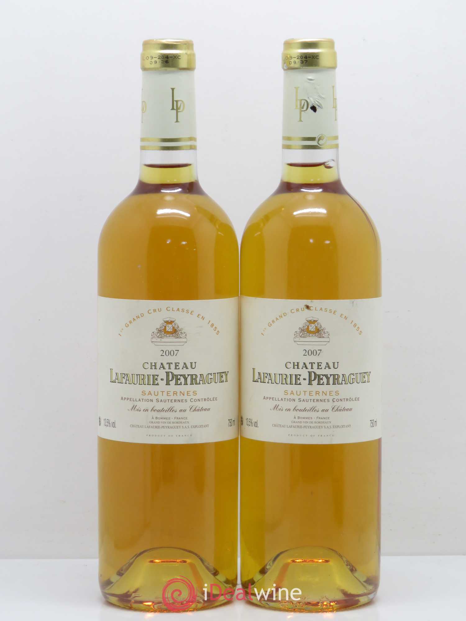 Château Lafaurie-Peyraguey 1er Grand Cru Classé 2007 - Lotto di 2 bottiglie - 0