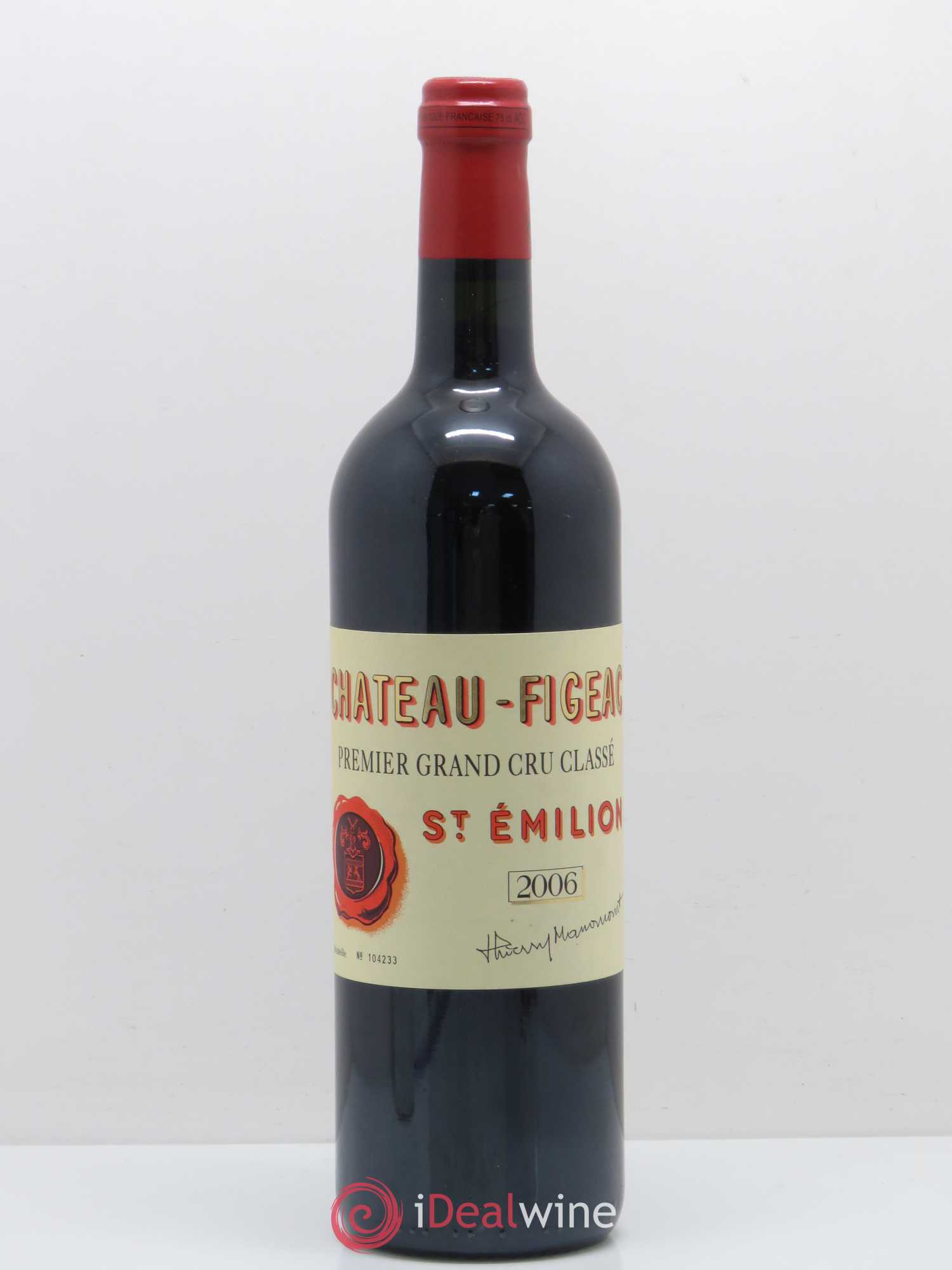 Château Figeac 1er Grand Cru Classé A 2006 - Lot de 1 bouteille - 0