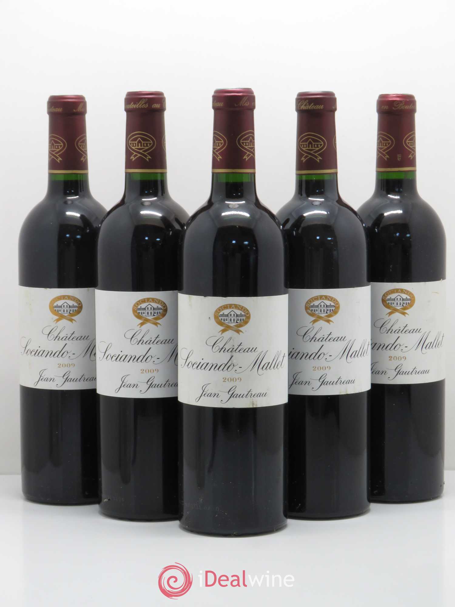 Château Sociando Mallet 2009 - Lot de 5 bouteilles - 0