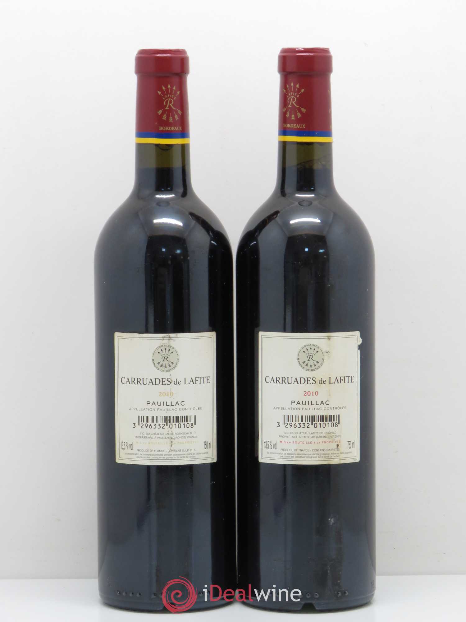 Carruades de Lafite Rothschild Second Vin 2010 - Lot de 2 bouteilles - 1