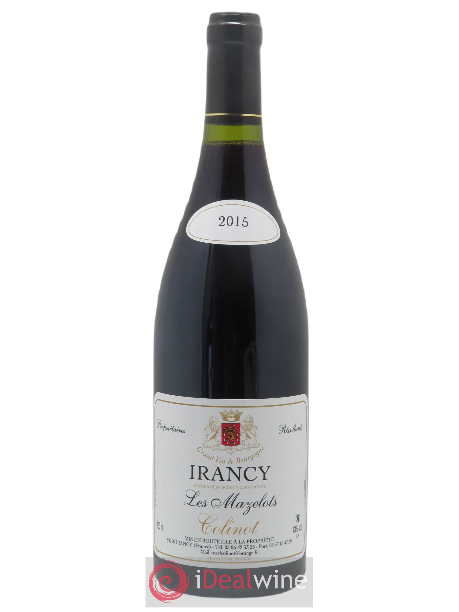Irancy Les Mazelots Stéphanie Colinot 2015 - Lot de 1 bouteille - 0