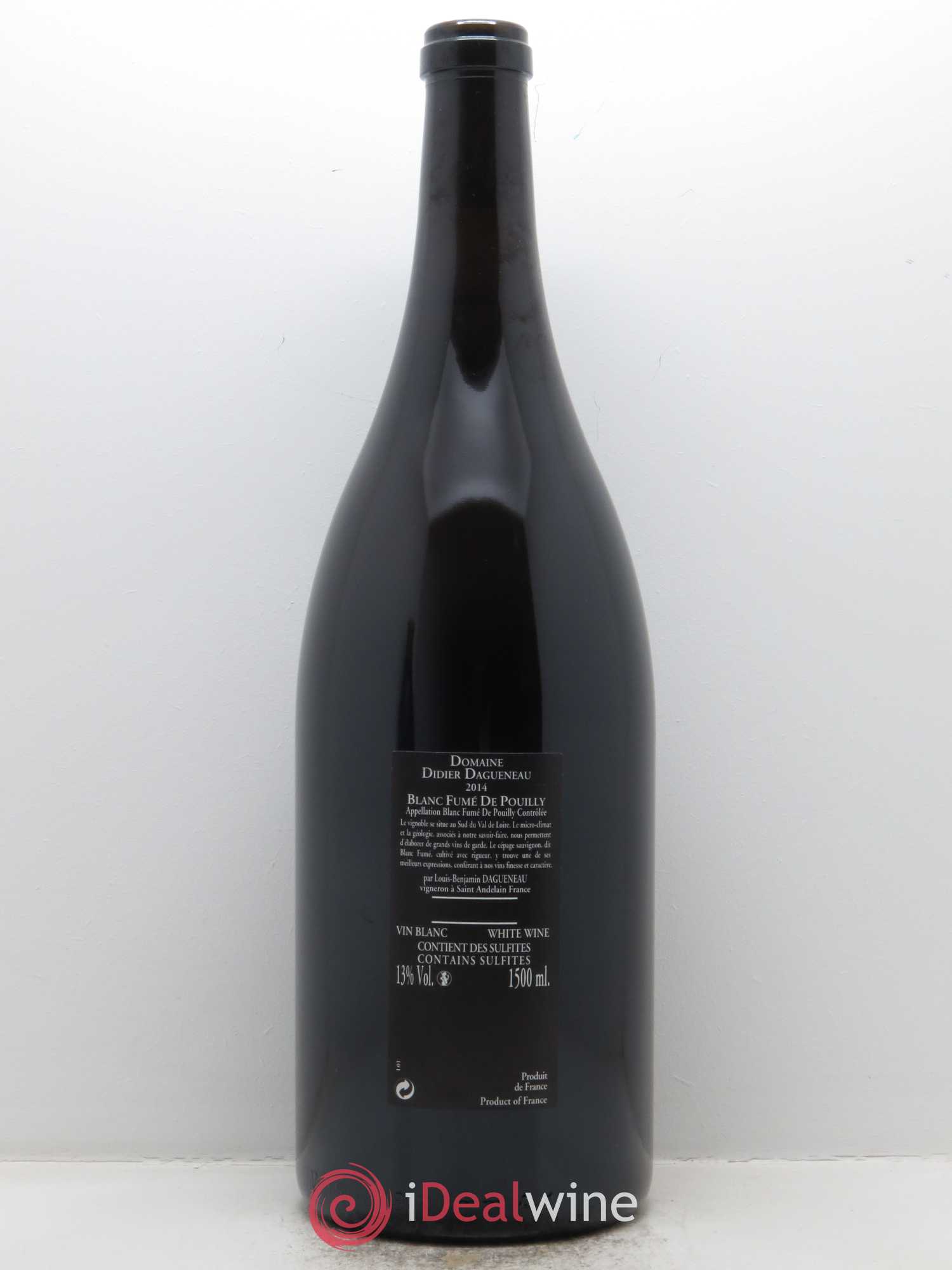 Vin de France (anciennement Pouilly-Fumé) Silex Dagueneau (Domaine Didier - Louis-Benjamin) 2014 - Lot de 1 magnum - 1