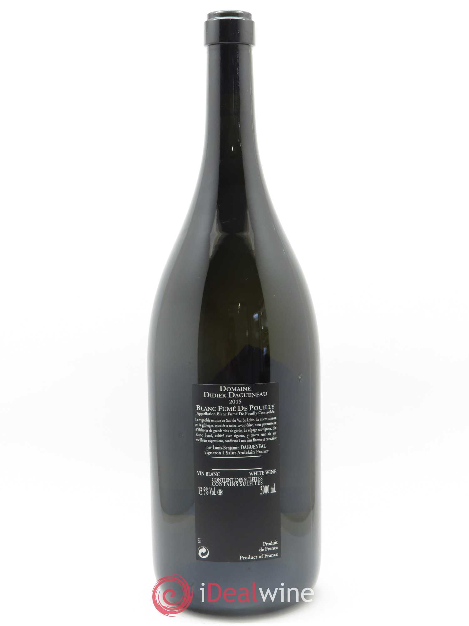Vin de France (anciennement Pouilly-Fumé) Silex Dagueneau (Domaine Didier - Louis-Benjamin) 2015 - Lot de 1 double magnum - 1