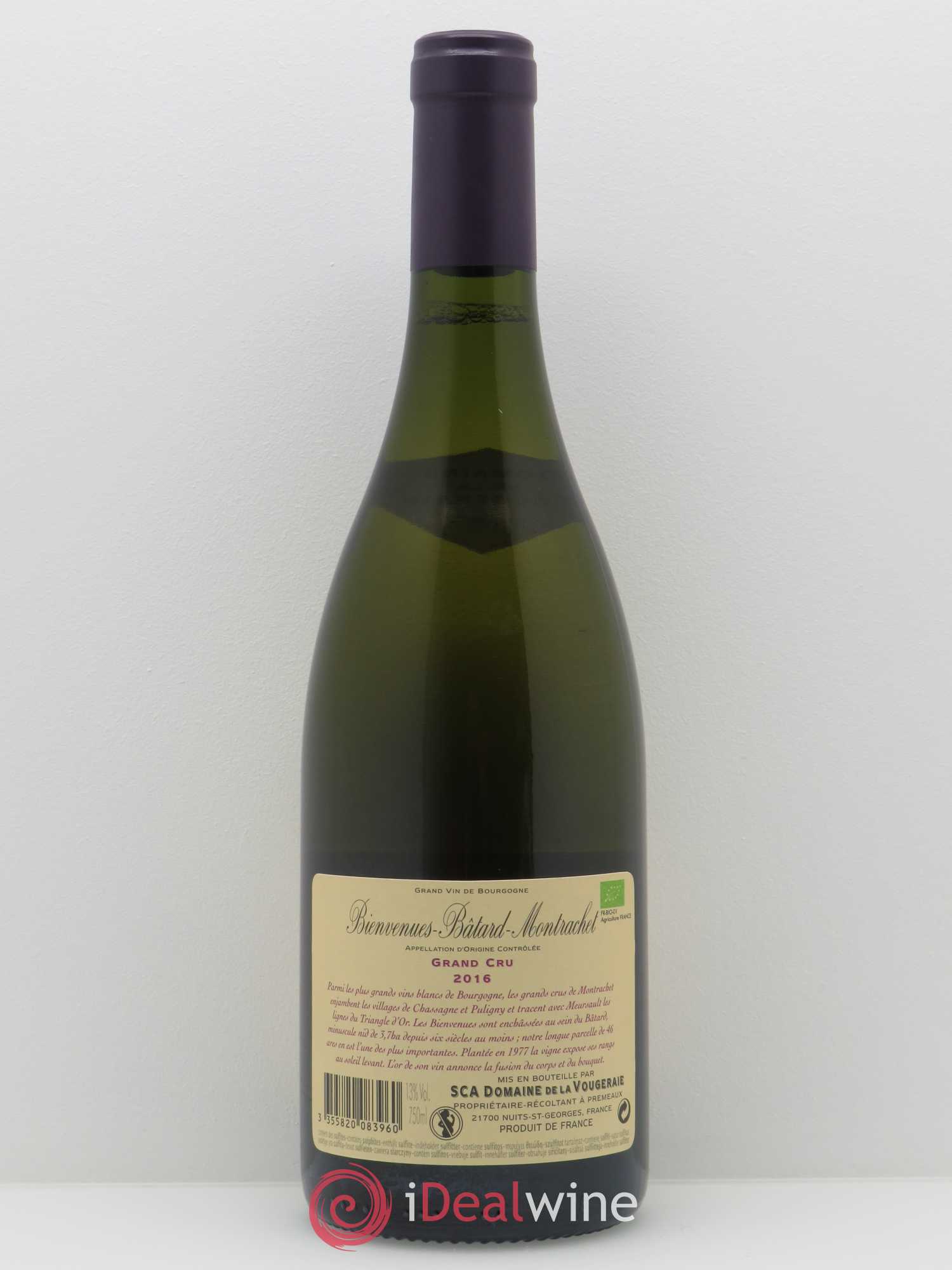 Bienvenues-Bâtard-Montrachet Grand Cru La Vougeraie 2016 - Lot de 1 bouteille - 1