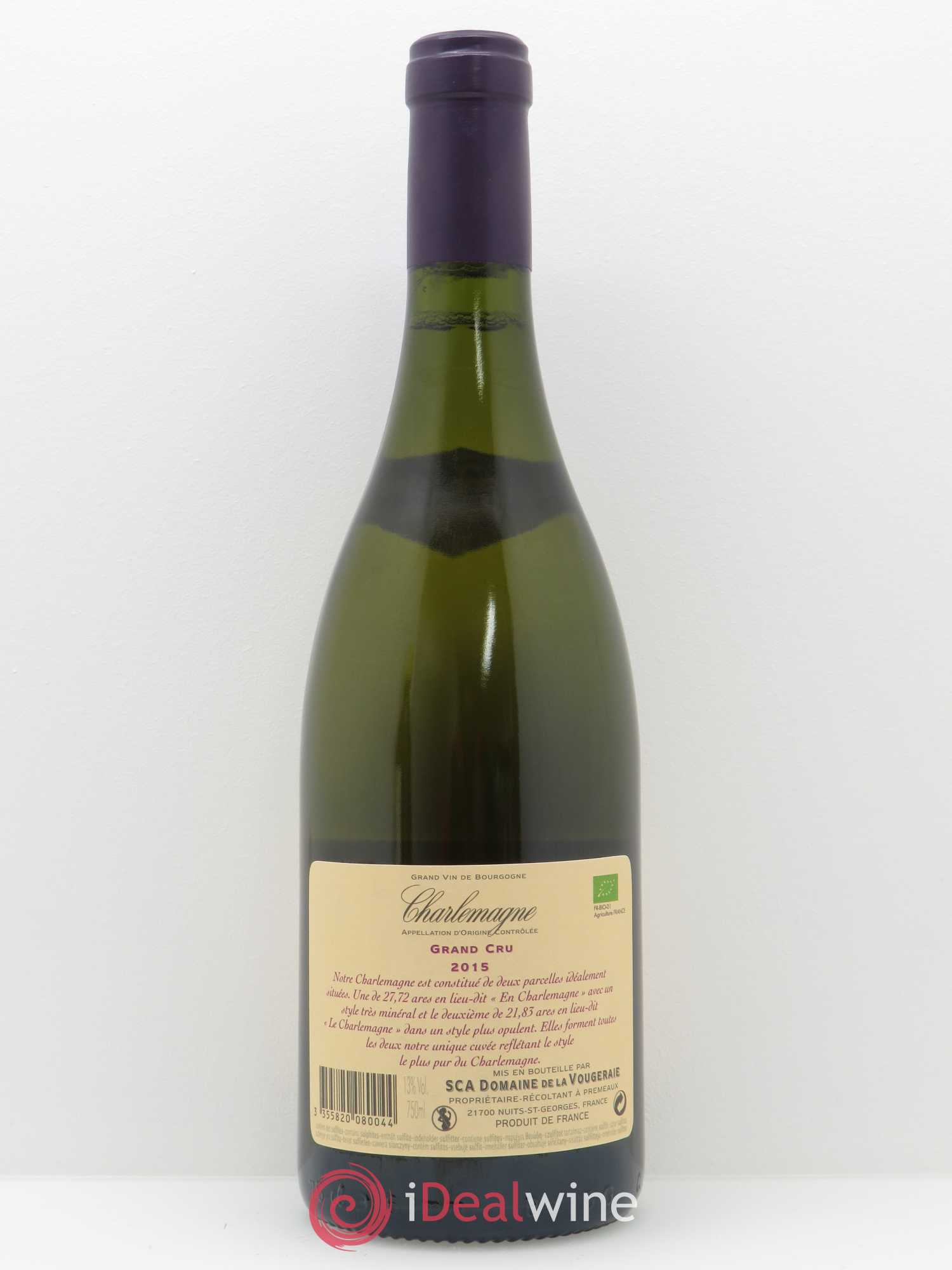 Corton-Charlemagne Grand Cru Le Charlemagne La Vougeraie 2015 - Lot de 1 bouteille - 1