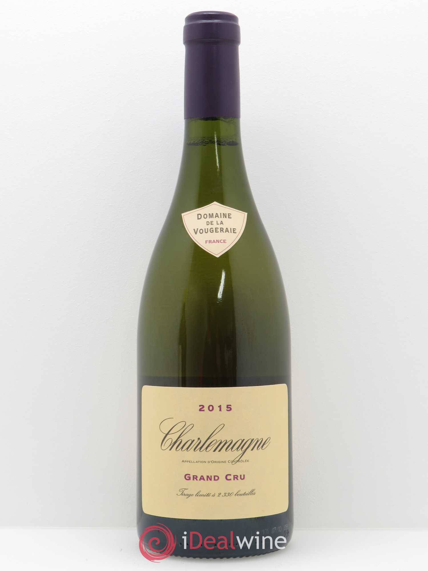 Corton-Charlemagne Grand Cru Le Charlemagne La Vougeraie 2015 - Lot de 1 bouteille - 0