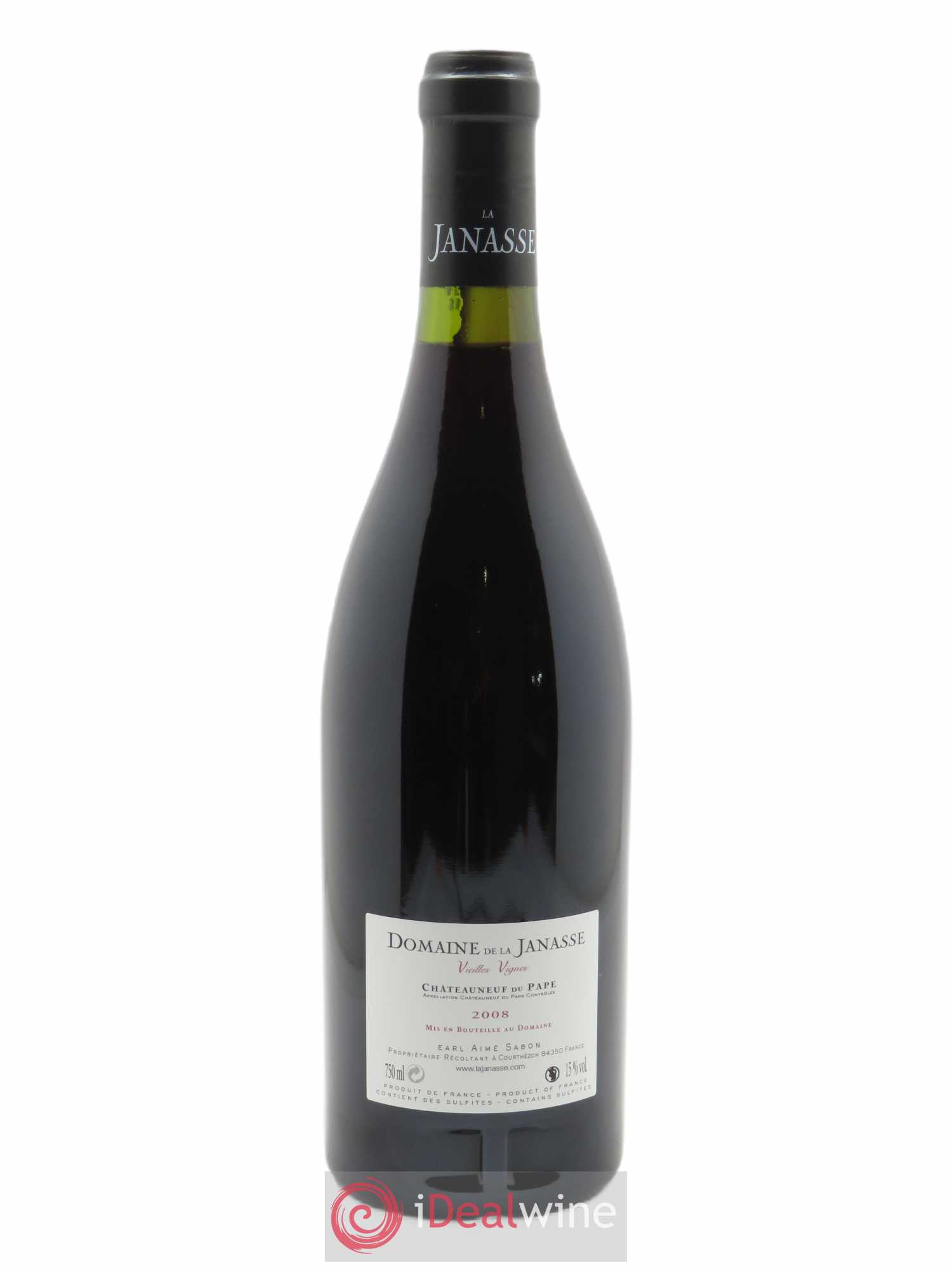Châteauneuf-du-Pape Cuvée Vieilles Vignes La Janasse (Domaine de) 2008 - Lot de 1 bouteille - 1