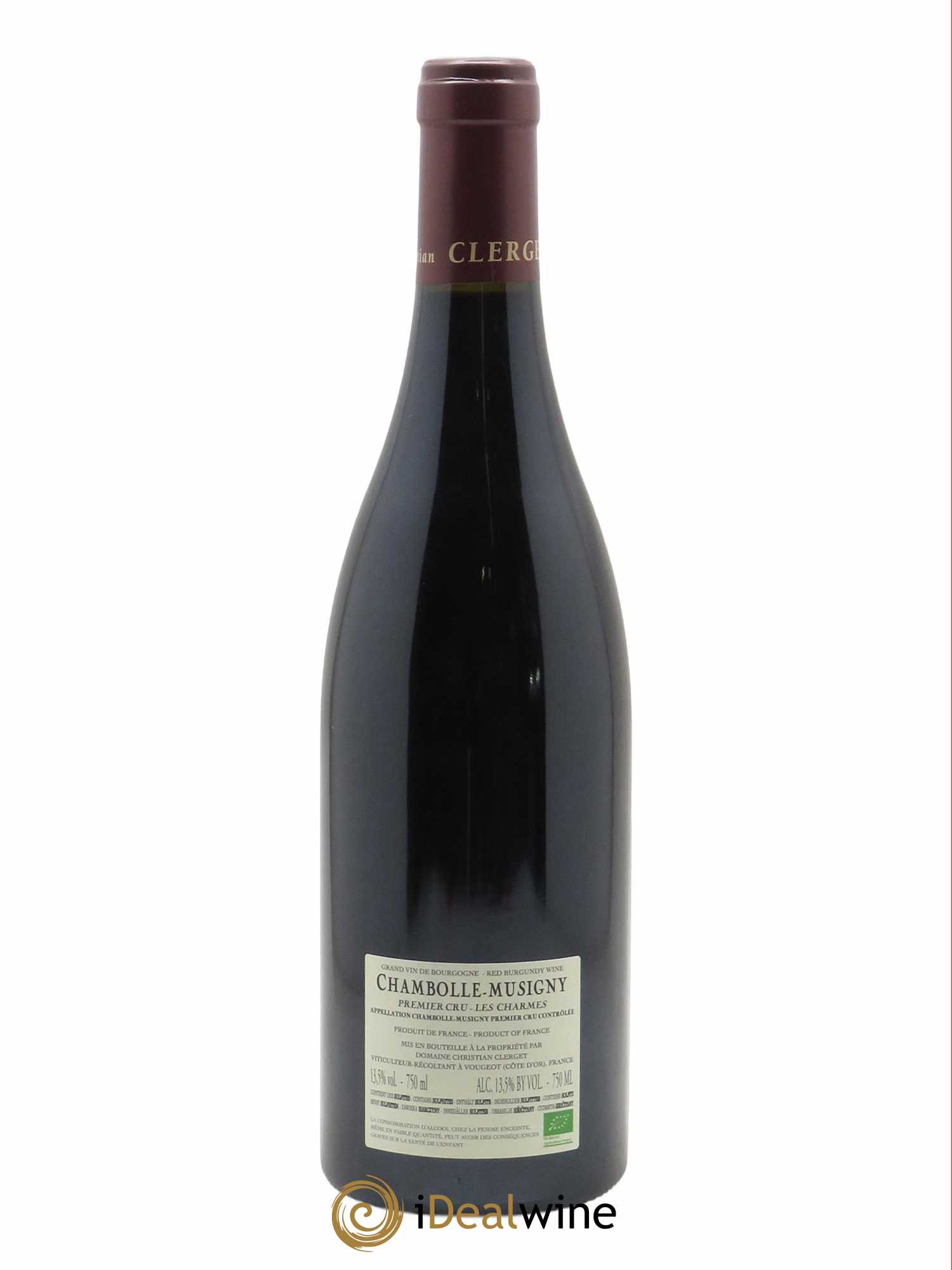 Chambolle-Musigny 1er Cru Les Charmes Christian Clerget 2019 - Lot of 1 bottle - 1