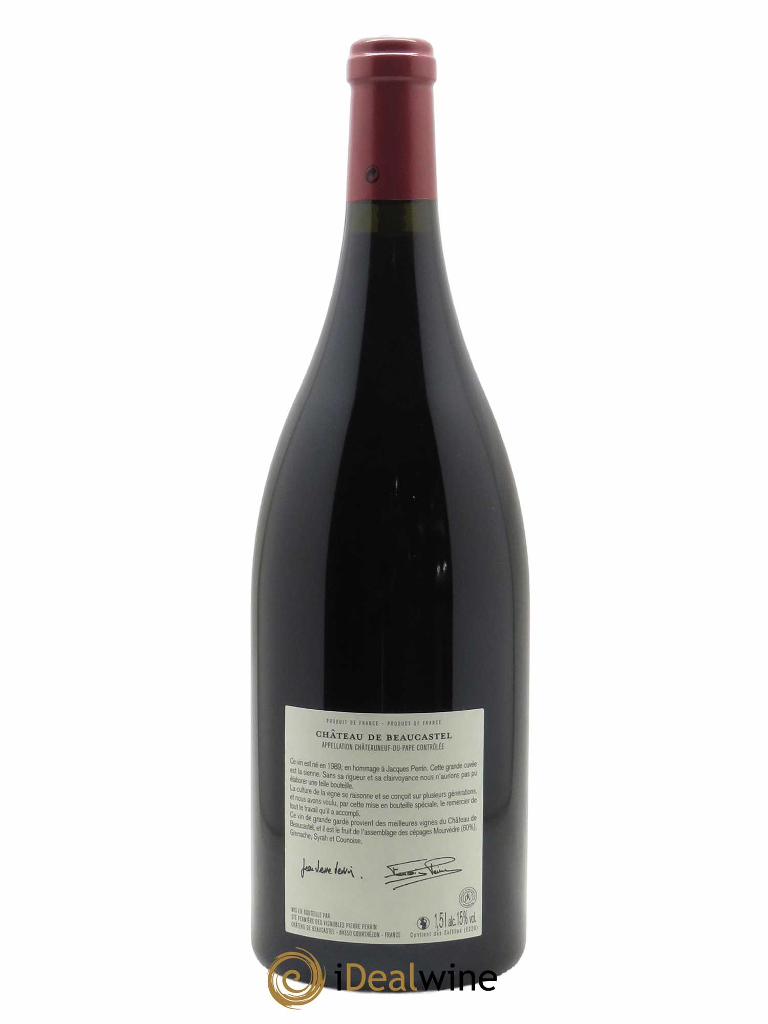 Châteauneuf-du-Pape Château de Beaucastel Hommage à Jacques Perrin Famille Perrin  2011 - Lot of 1 magnum - 2