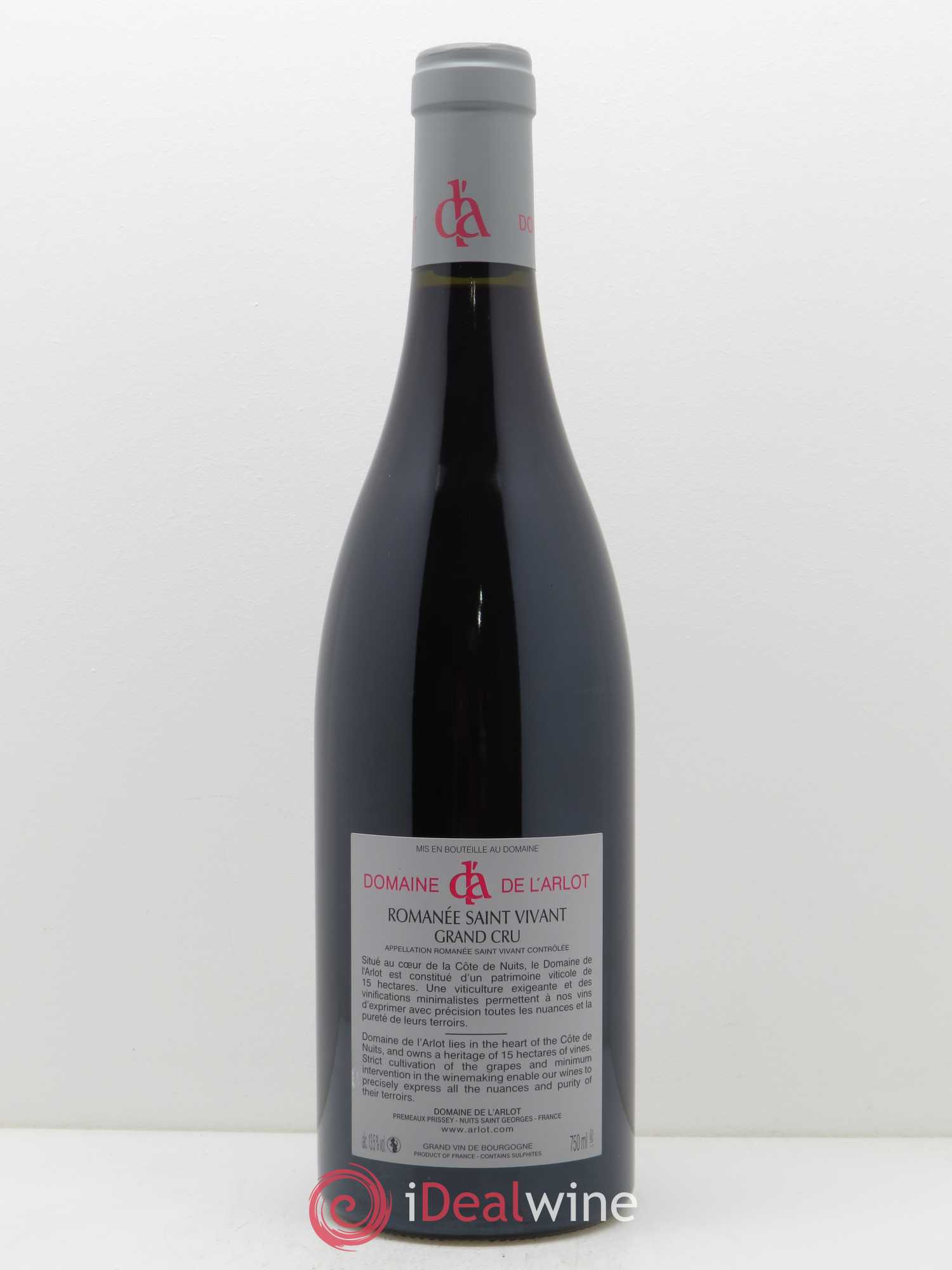 Romanée-Saint-Vivant Grand Cru Domaine de l'Arlot 2016 - Lot de 1 bouteille - 1