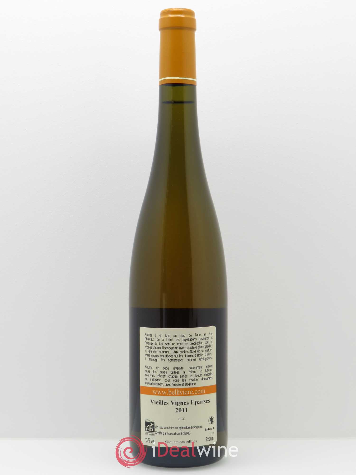 Coteaux du Loir Vieilles Vignes Eparses Domaine de Bellivière 2011 - Lot de 1 bouteille - 1