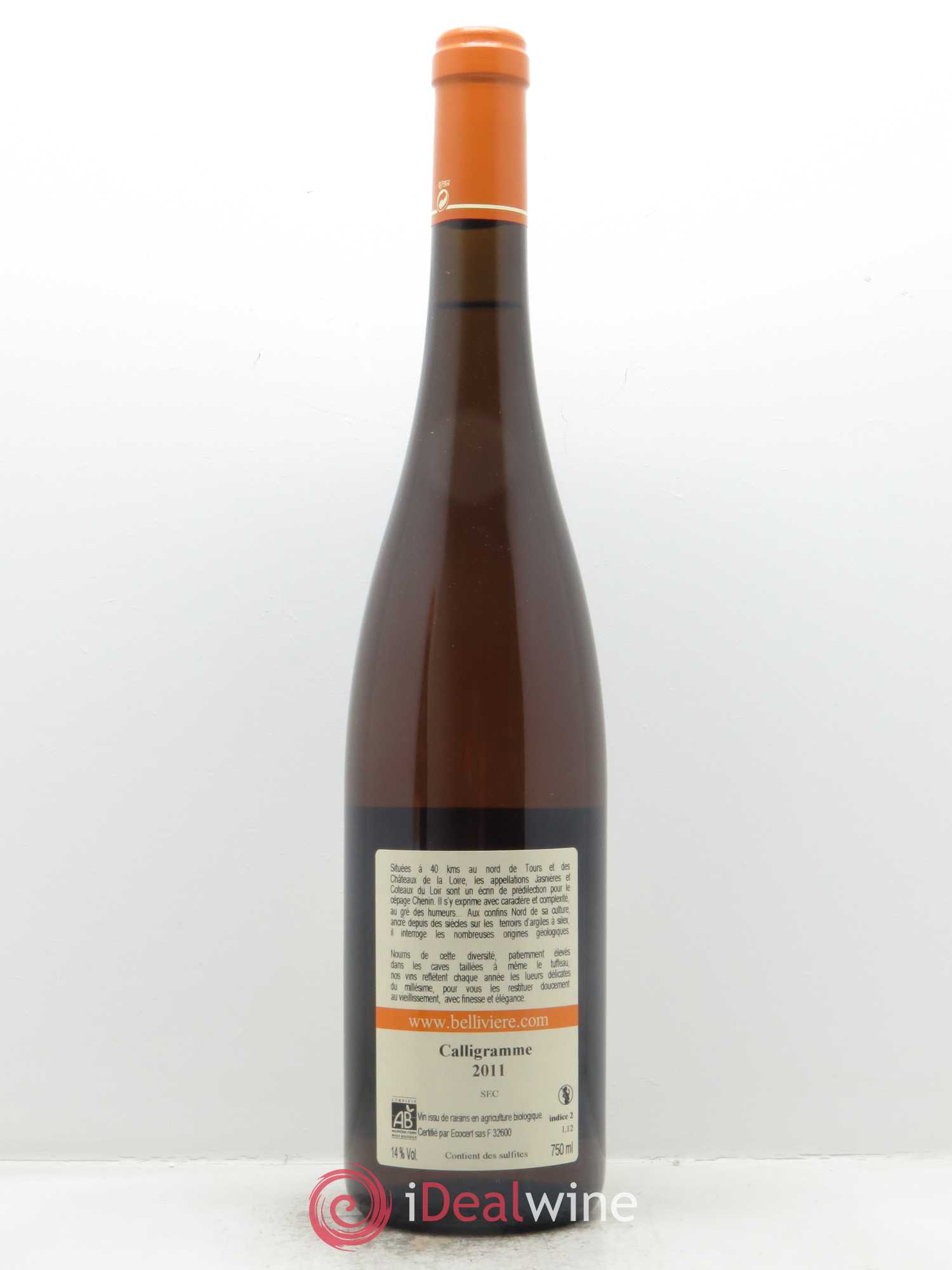 Jasnières Calligramme Domaine de Bellivière 2011 - Posten von 1 Flasche - 1