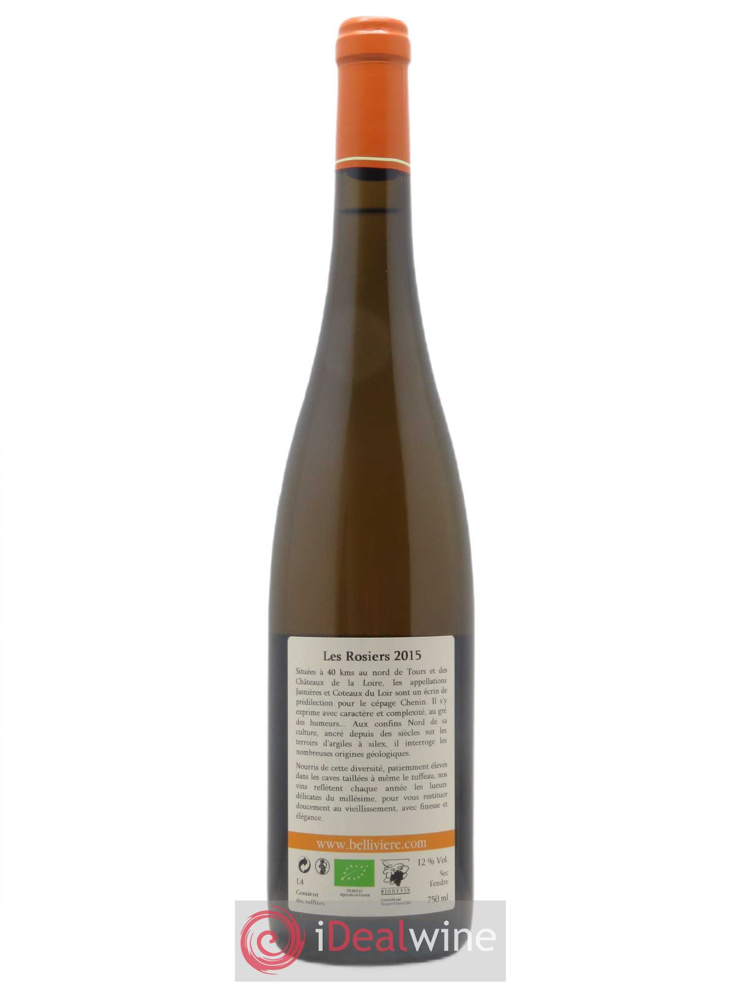 Jasnières Les Rosiers Domaine de Bellivière 2015 - Lot de 1 bouteille - 1