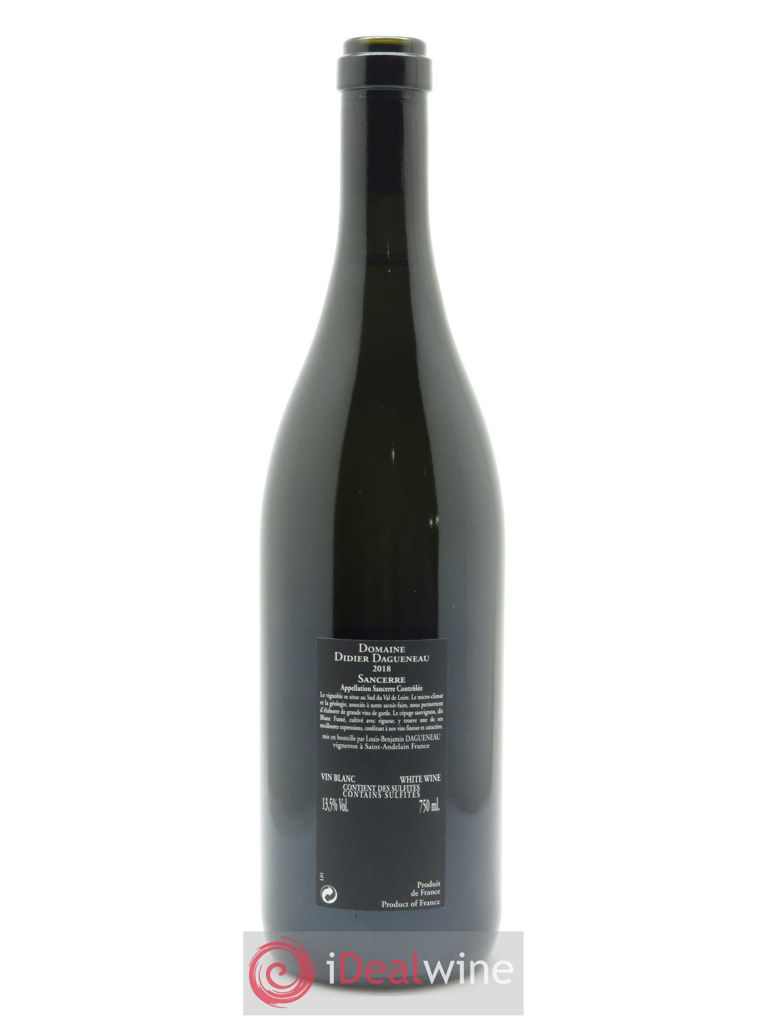 Sancerre Le Mont Damné Chavignol Dagueneau (Domaine Didier - Louis-Benjamin) 2018 - Lot of 1 bottle - 1