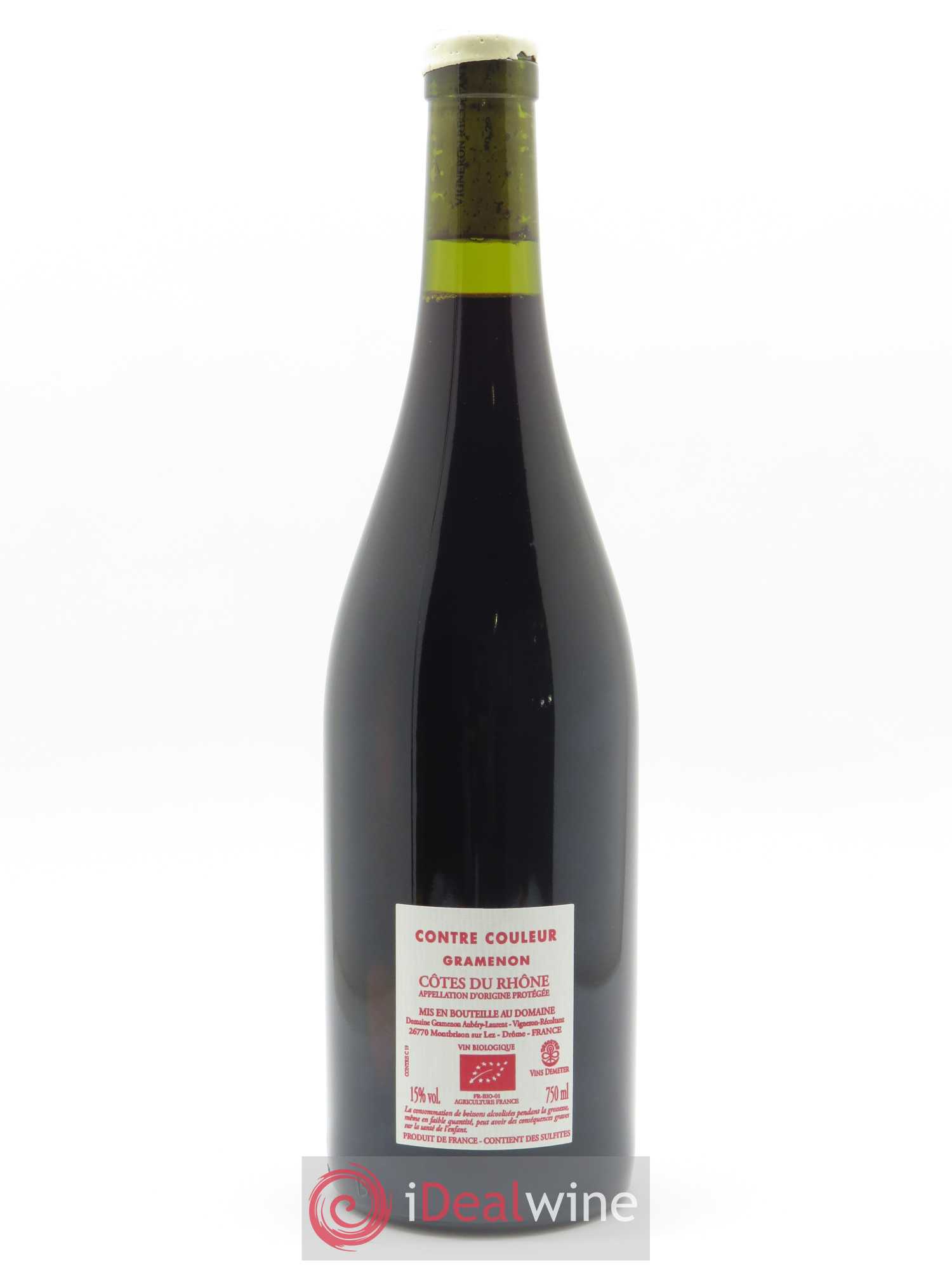 Côtes-du-Rhône Contre-Couleur Gramenon (Domaine) 2019 - Lot de 1 bouteille - 1