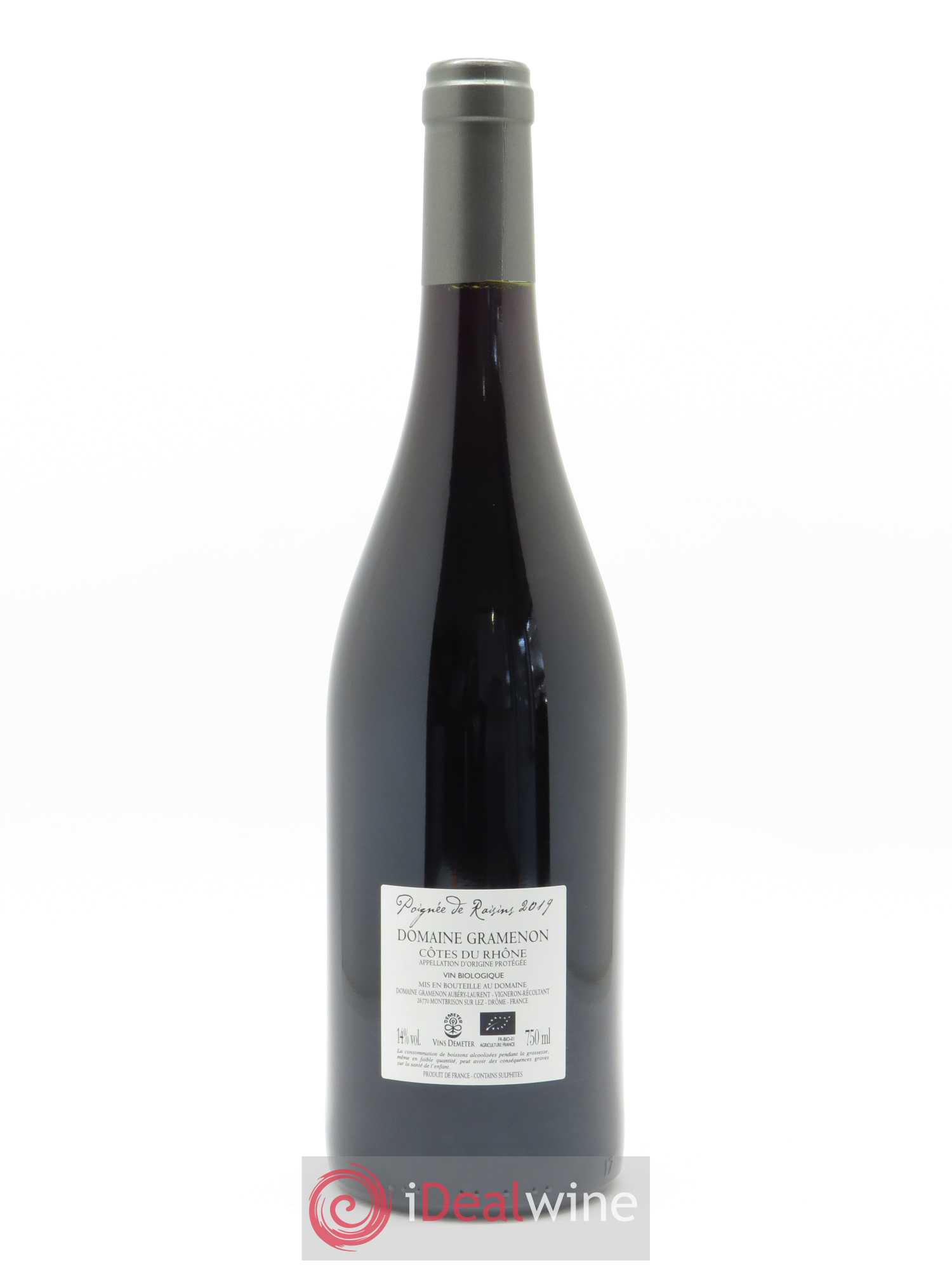 Côtes-du-Rhône Poignée de raisins Gramenon (Domaine) 2019 - Lot de 1 bouteille - 1