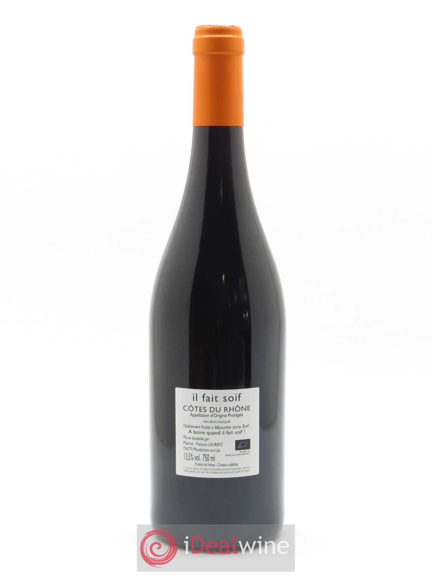 Côtes-du-Rhône Il Fait Soif Maxime-François Laurent (Gramenon) 2019 - Lot de 1 bouteille - 1
