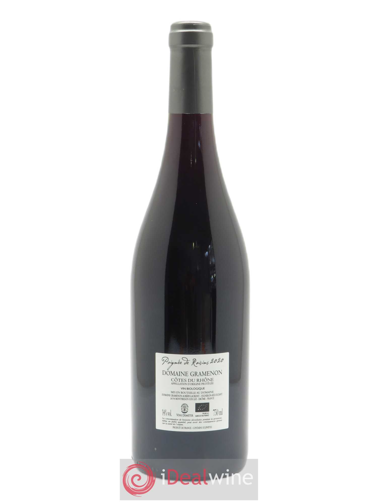 Côtes-du-Rhône Poignée de raisins Gramenon (Domaine) 2020 - Lot de 1 bouteille - 1