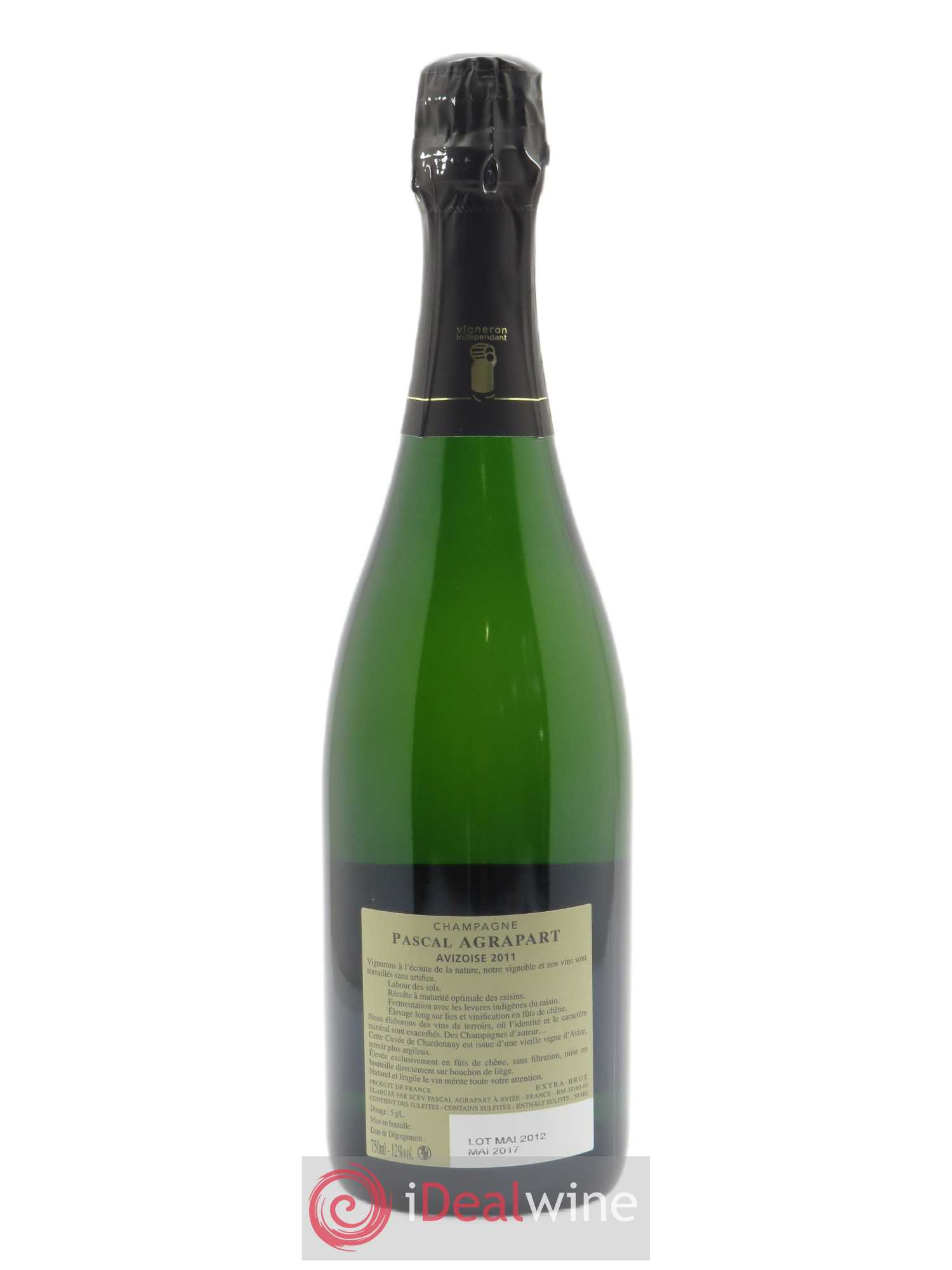 Avizoise Blanc de Blancs Brut Nature Pascal Agrapart 2011 - Lot de 1 bouteille - 1