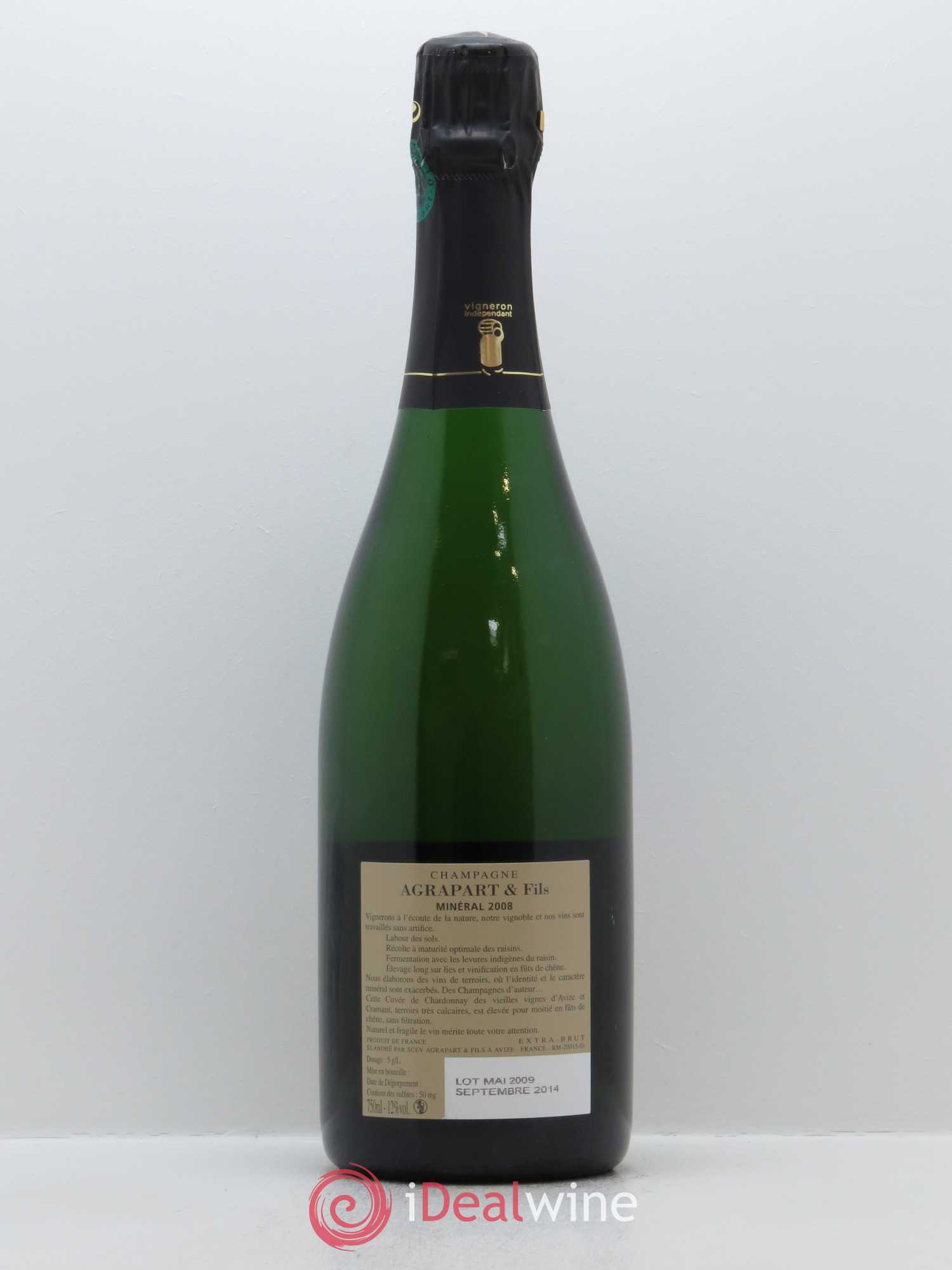 Minéral Extra-Brut Agrapart & Fils 2008 - Lot de 1 bouteille - 1