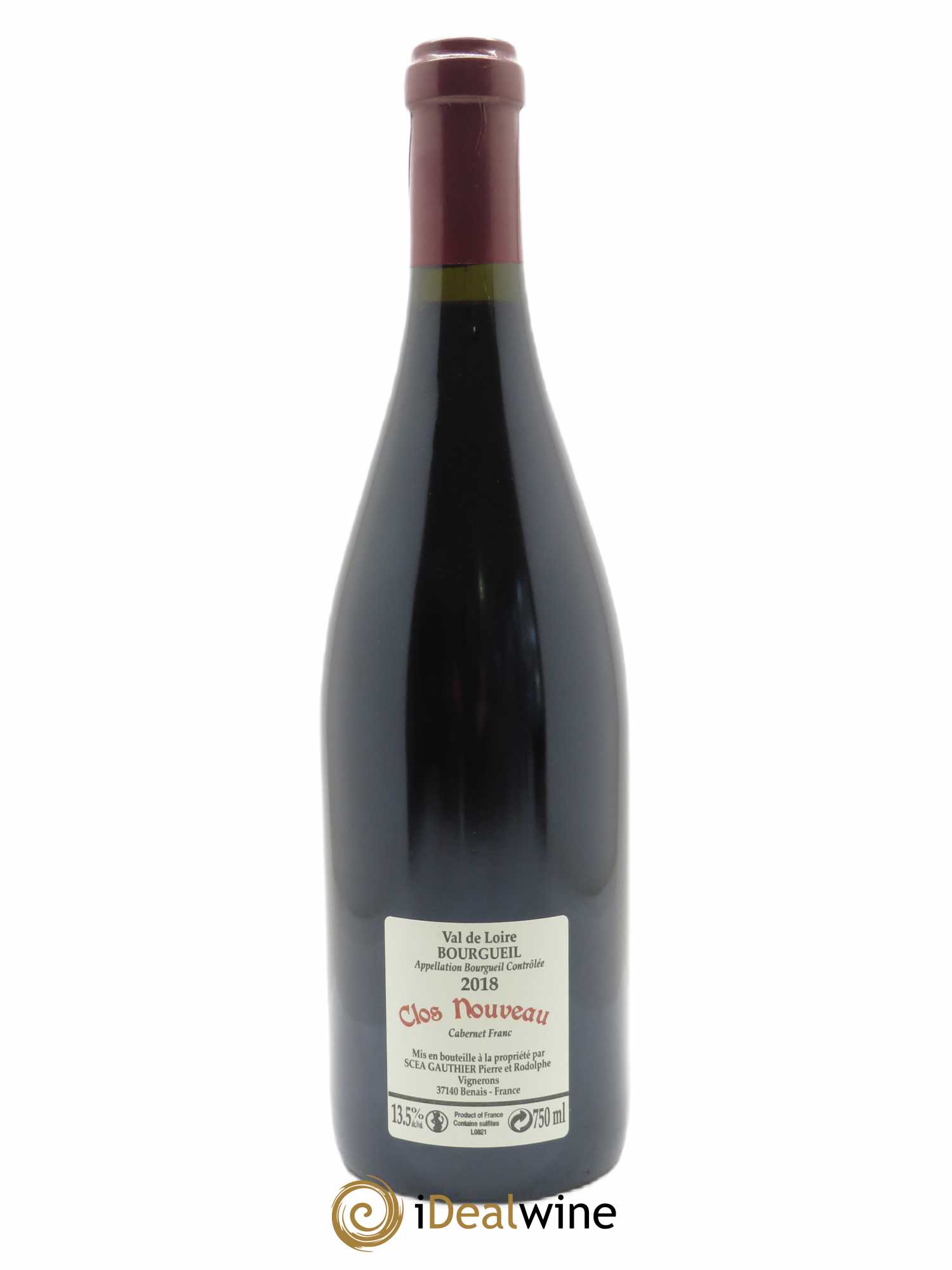 Bourgueil Clos Nouveau Domaine du Bel Air 2018 - Lot de 1 bouteille - 1