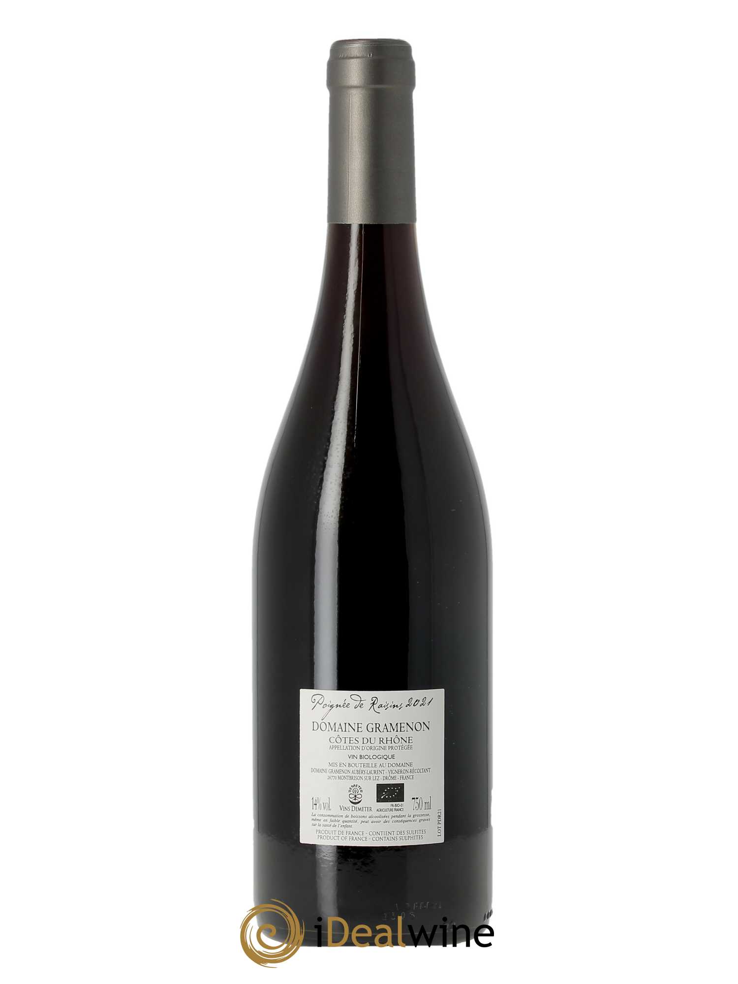 Côtes-du-Rhône Poignée de raisins Gramenon (Domaine) 2021 - Lot of 1 bottle - 1