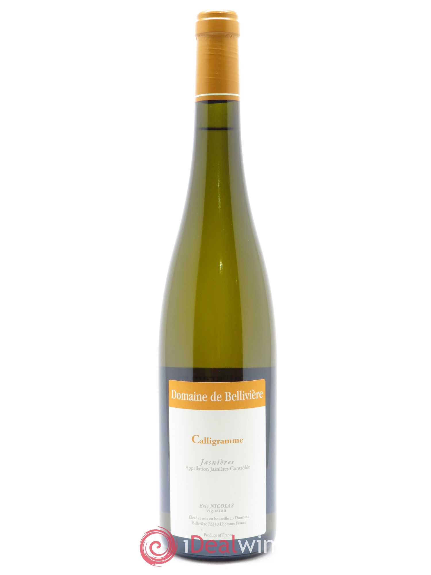 Jasnières Calligramme Domaine de Bellivière 2015 - Lot de 1 bouteille - 0