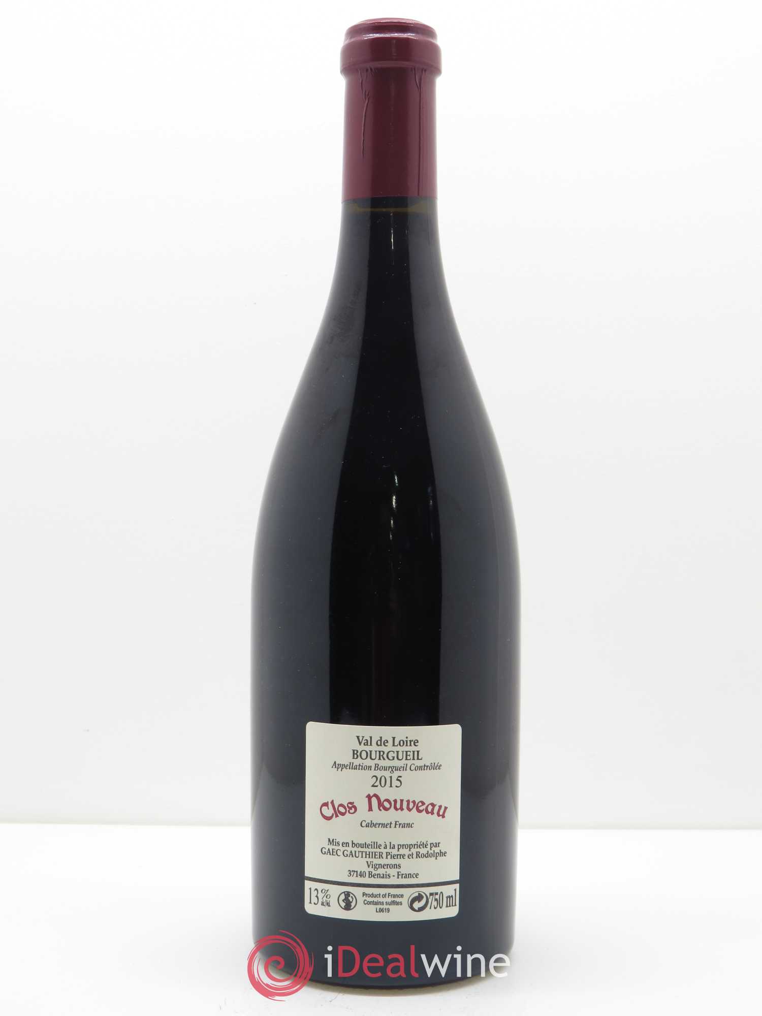 Bourgueil Clos Nouveau Domaine du Bel Air 2015 - Lotto di 1 bottiglia - 1