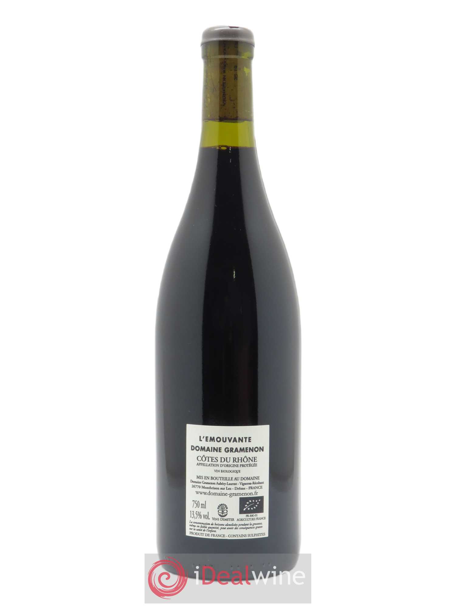 Côtes-du-Rhône L'émouvante Gramenon (Domaine) 2018 - Lot de 1 bouteille - 1