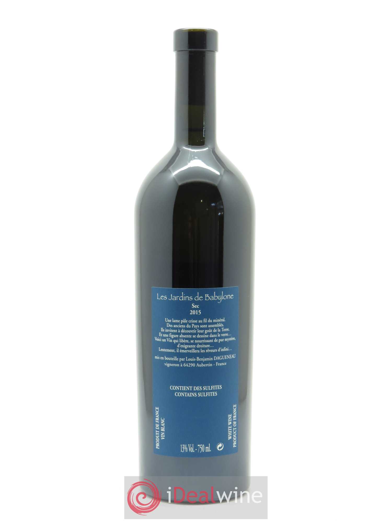 Vin de France(anciennement Jurançon) Les Jardins de Babylone Sec Didier Dagueneau 2015 - Lot de 1 bouteille - 1