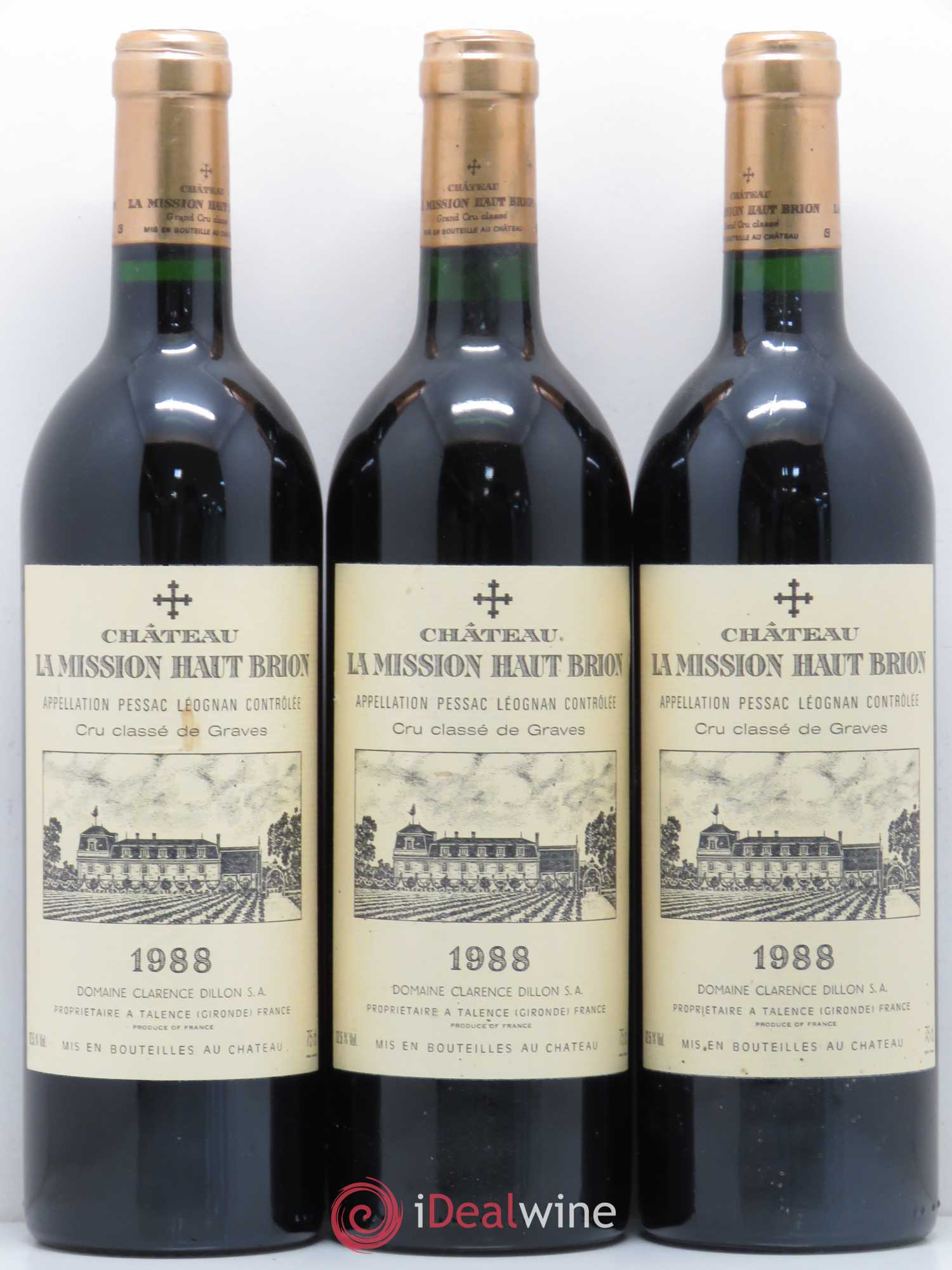 Château la Mission Haut-Brion Cru Classé de Graves 1988 - Lot de 6 bouteilles - 2