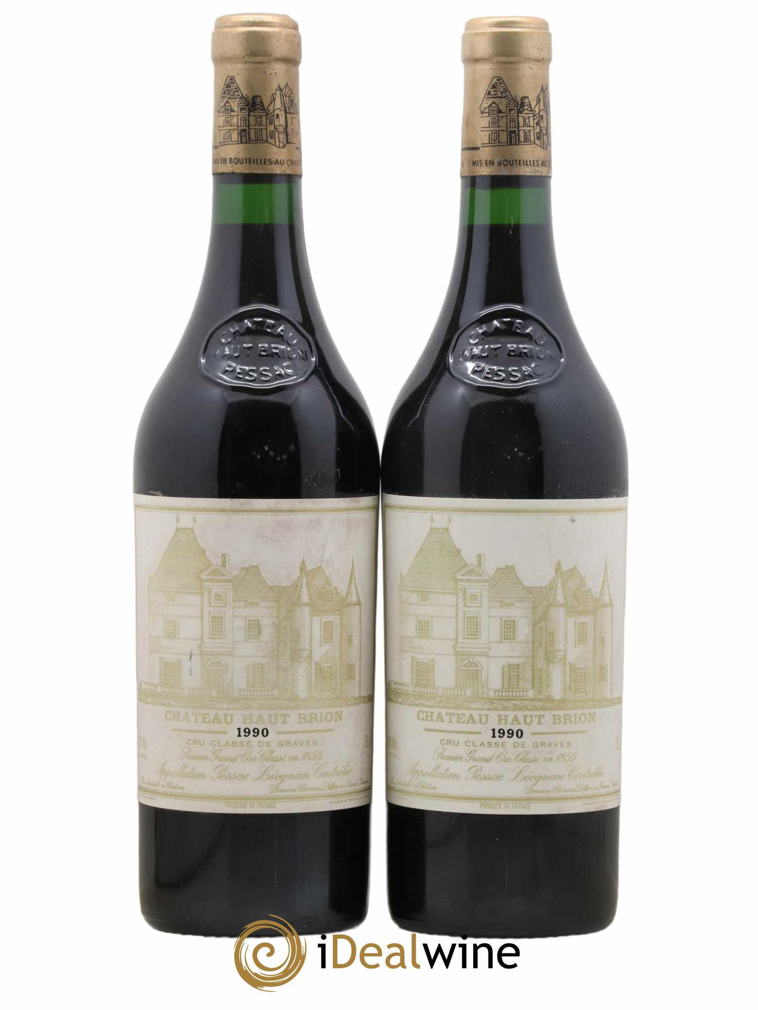 Château Haut Brion 1er Grand Cru Classé 1990 - Lot de 2 bouteilles - 0