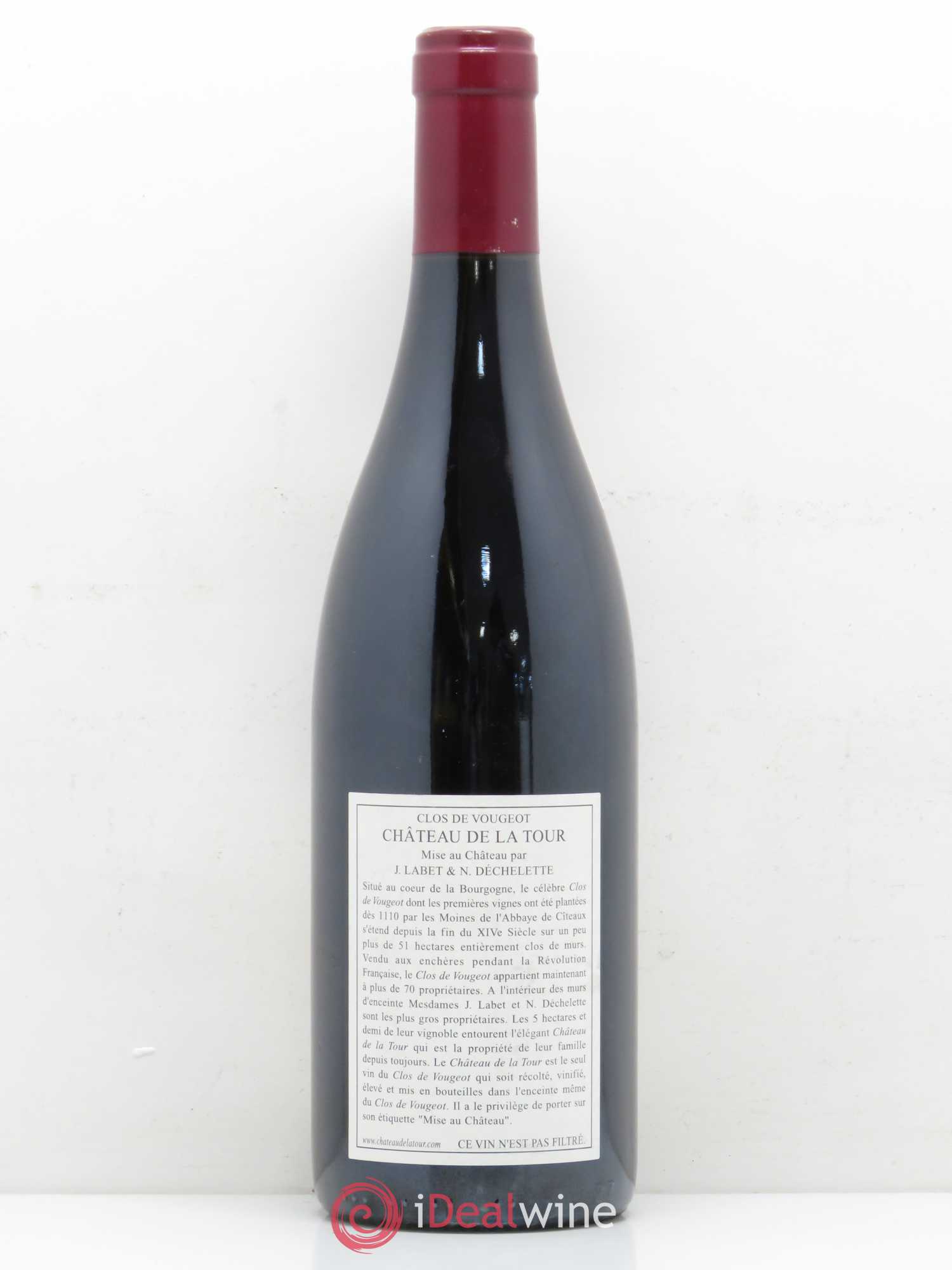 Clos de Vougeot Grand Cru Vieilles Vignes Château de La Tour 2003 - Lot de 1 bouteille - 1