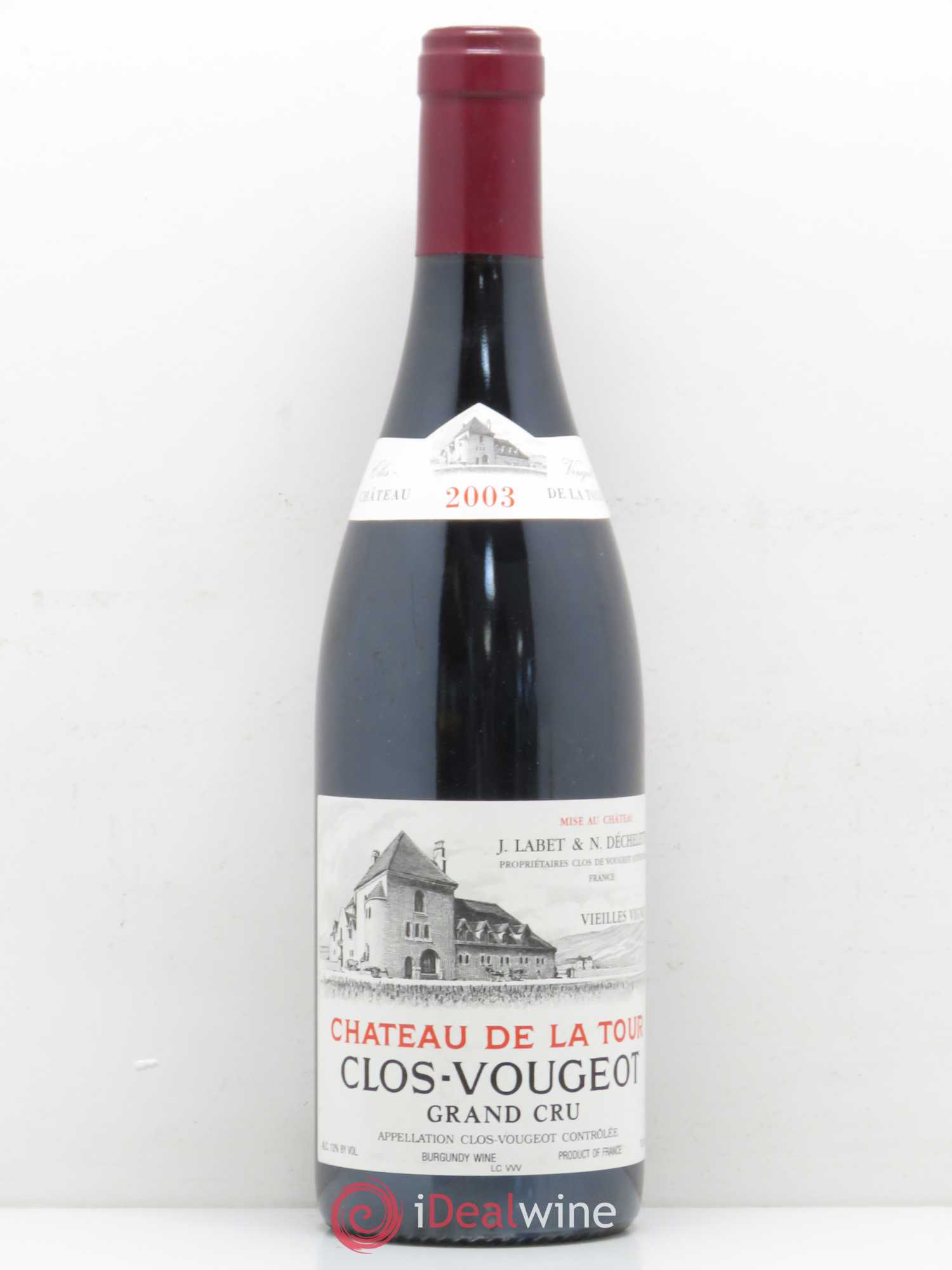 Clos de Vougeot Grand Cru Vieilles Vignes Château de La Tour 2003 - Lot de 1 bouteille - 0