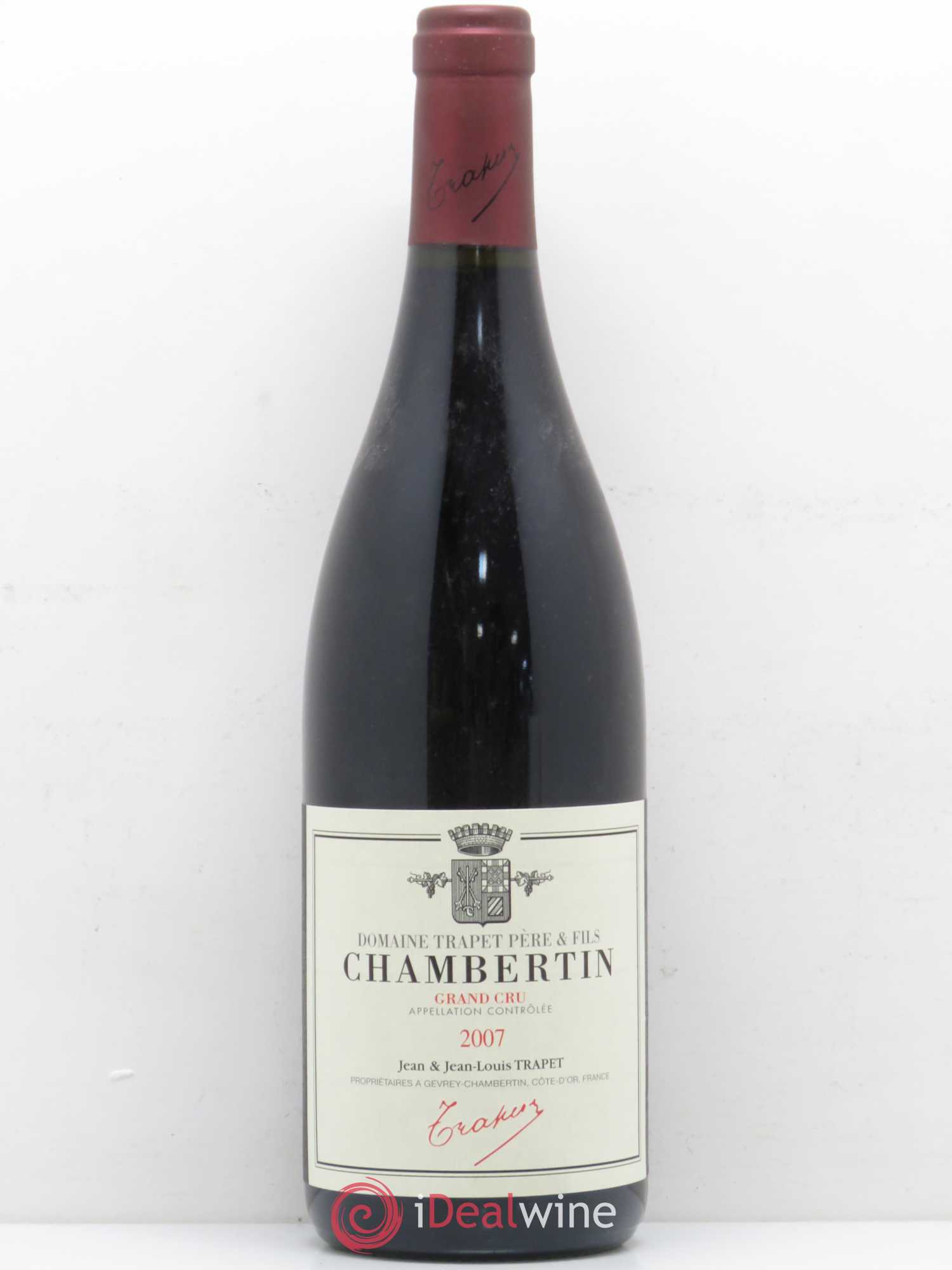Chambertin Grand Cru Domaine Trapet 2007 - Lot de 1 bouteille - 0