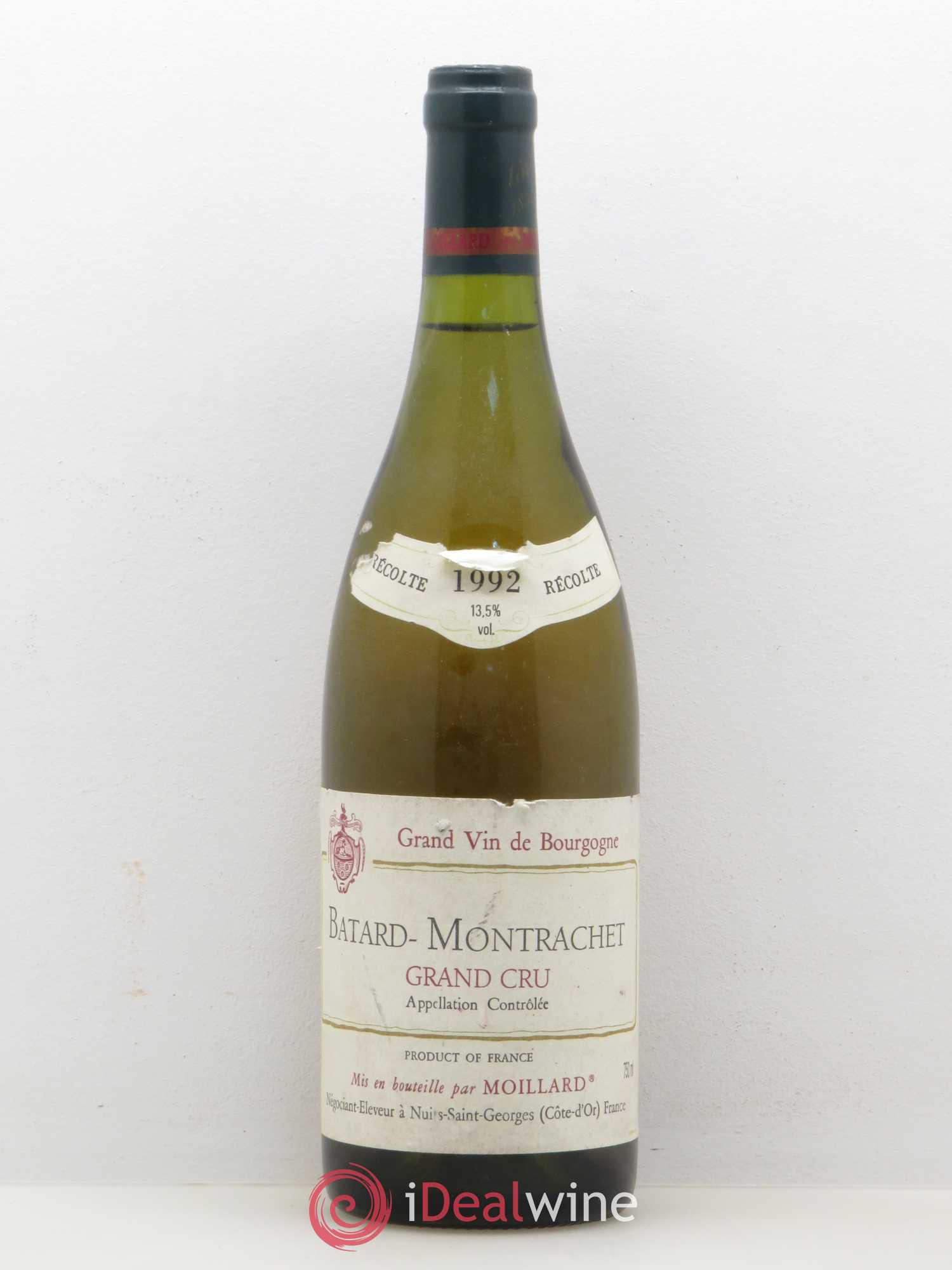 Bâtard-Montrachet Grand Cru Moillard 1992 - Lot de 1 bouteille - 0