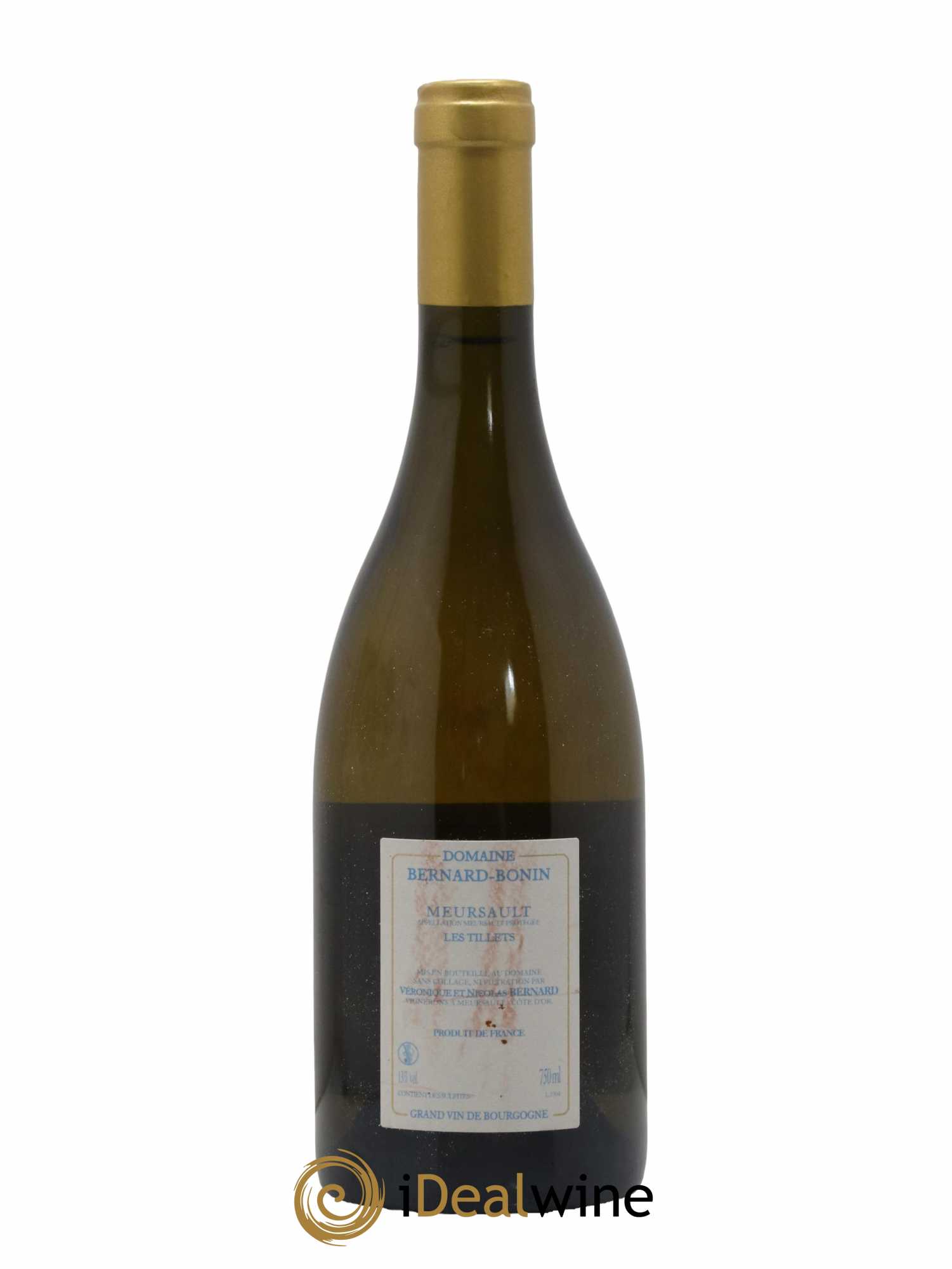 Meursault Les Tillets Bernard Bonin 2017 - Lot de 1 bouteille - 1