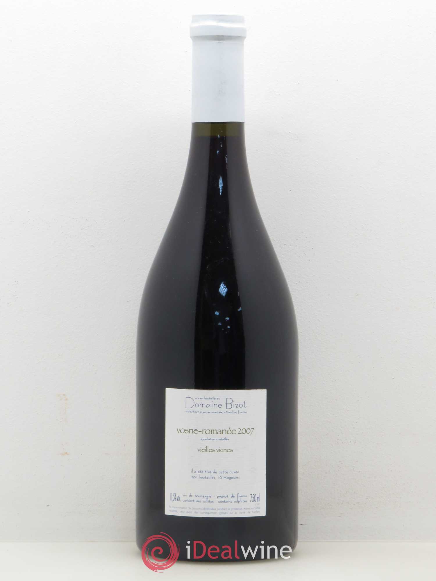 Vosne-Romanée Vieilles Vignes Bizot 2007 - Posten von 1 Flasche - 1
