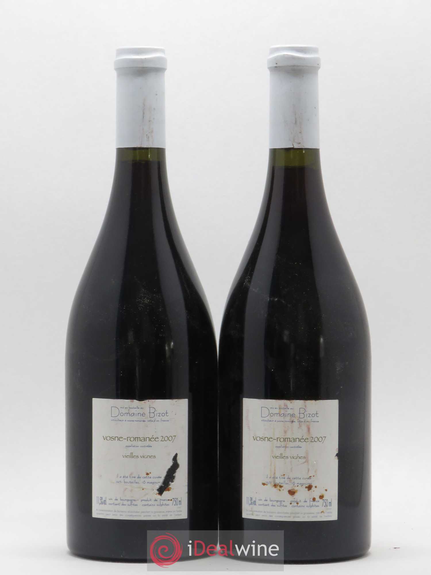 Vosne-Romanée Vieilles Vignes Bizot (Domaine) 2007 - Lot de 2 bouteilles - 1