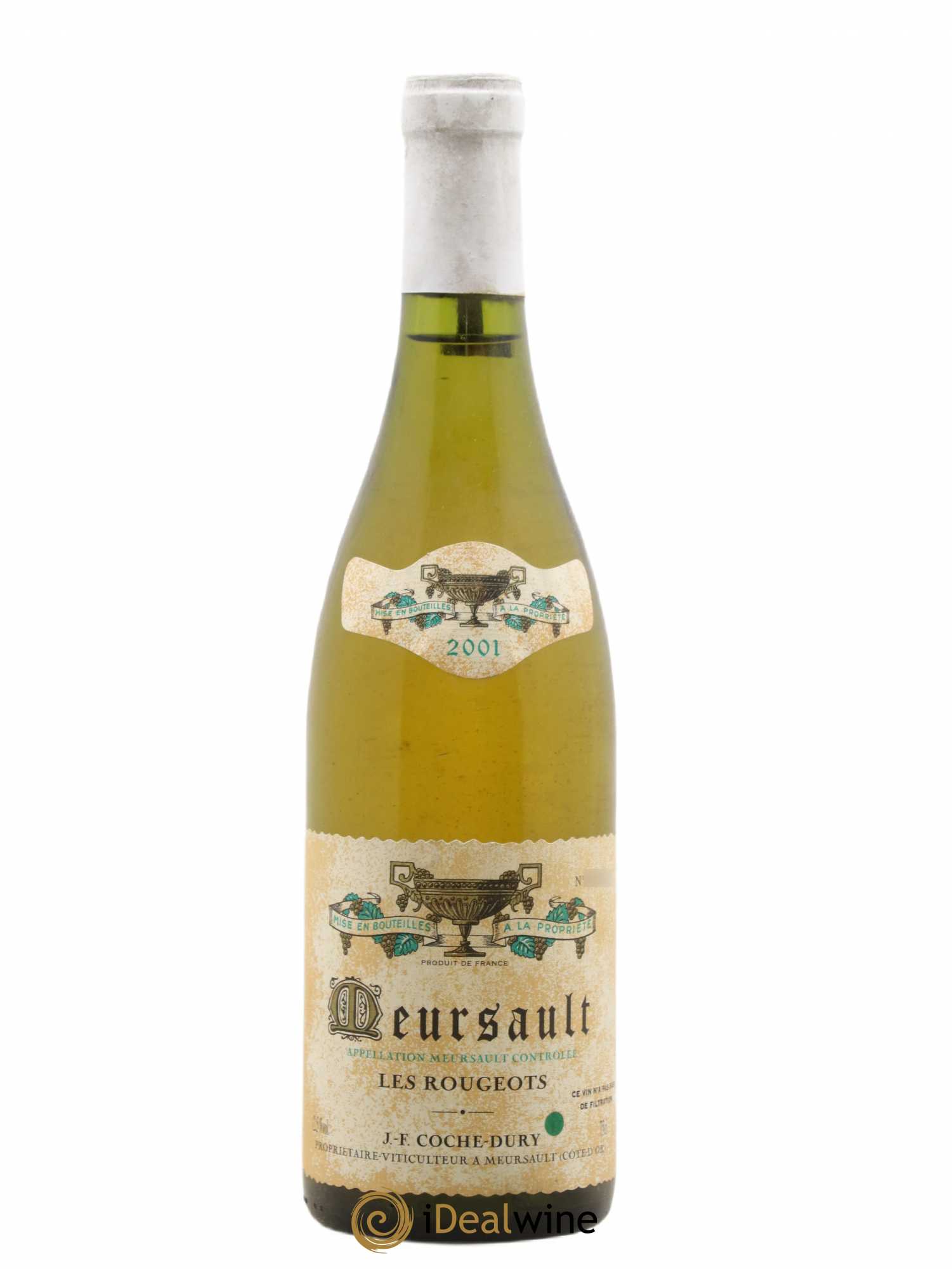 Meursault Les Rougeots Coche Dury (Domaine) 2001 - Lot de 1 bouteille - 0