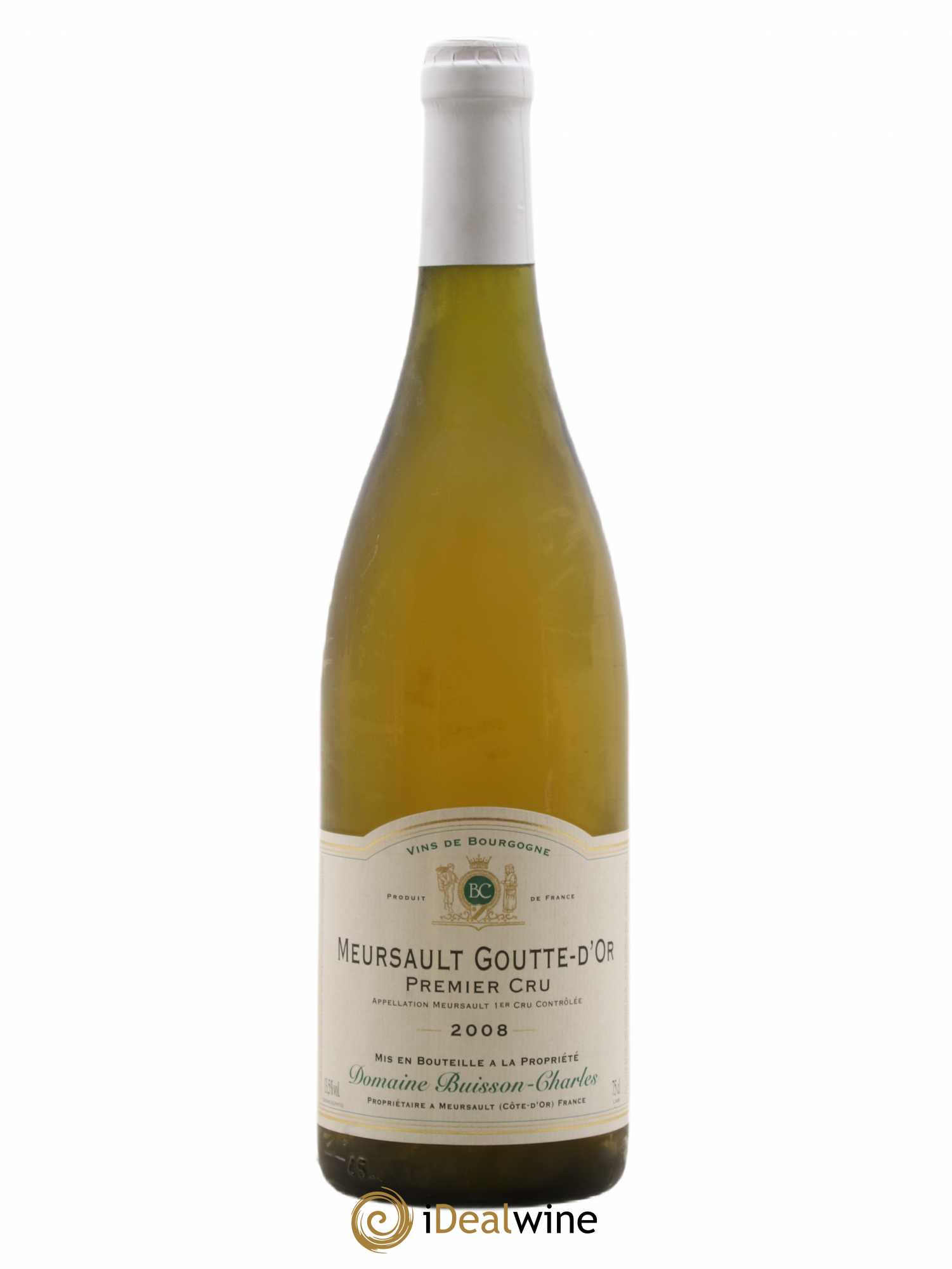 Meursault 1er Cru Goutte d'Or Buisson-Charles (Domaine) 2008 - Lot de 1 bouteille - 0