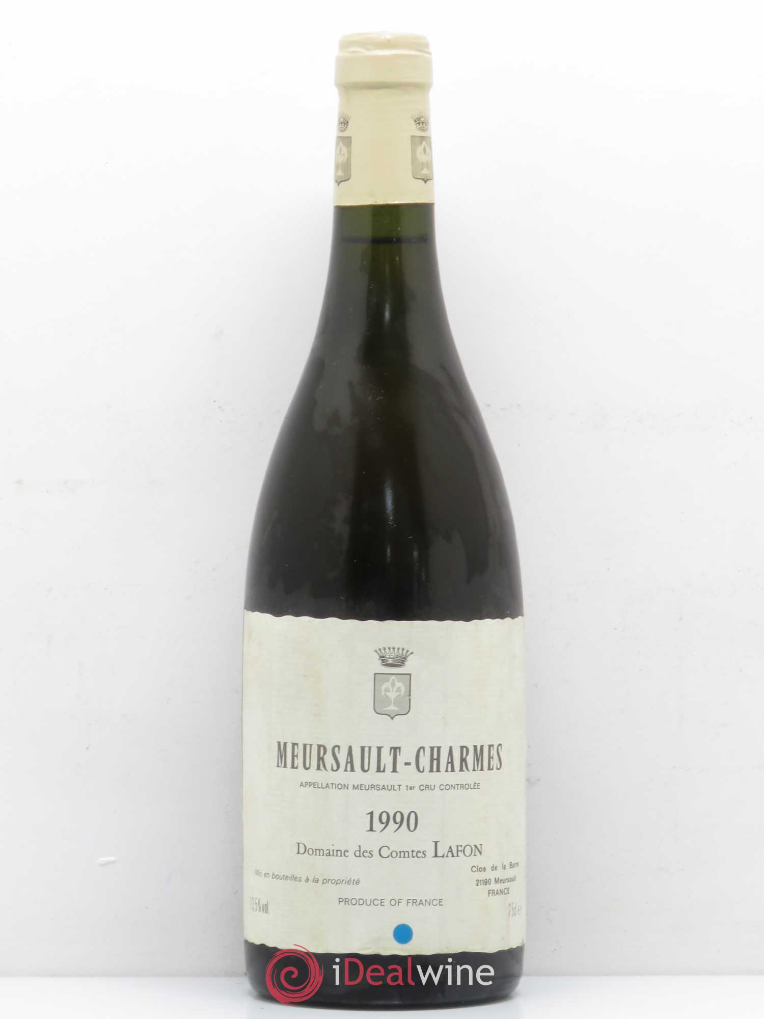 Meursault 1er Cru Charmes Comtes Lafon (Domaine des) 1990 - Lot de 1 bouteille - 0