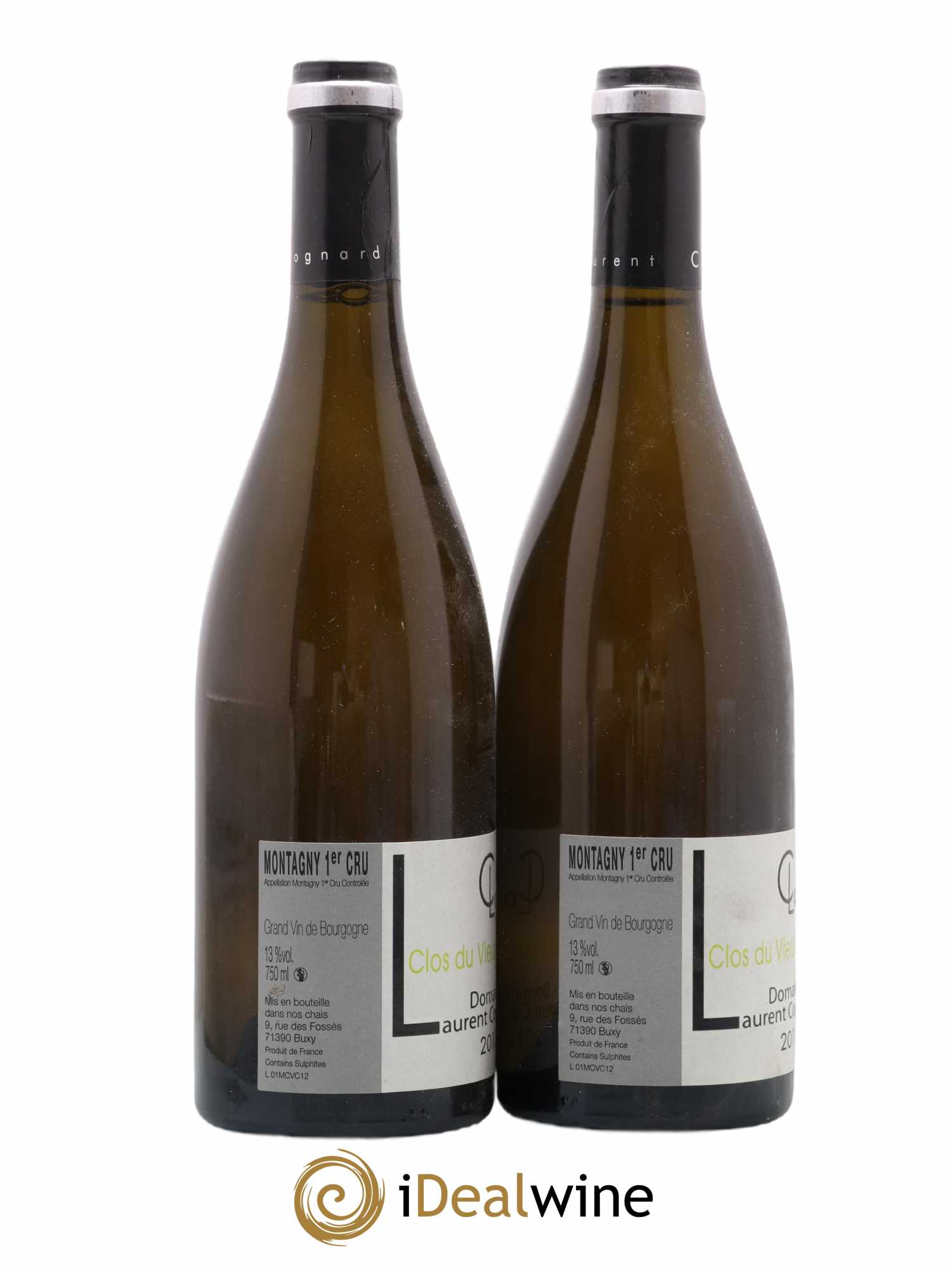 Montagny 1er Cru Clos du Vieux Château Laurent Cognard 2012 - Lot de 2 bouteilles - 1