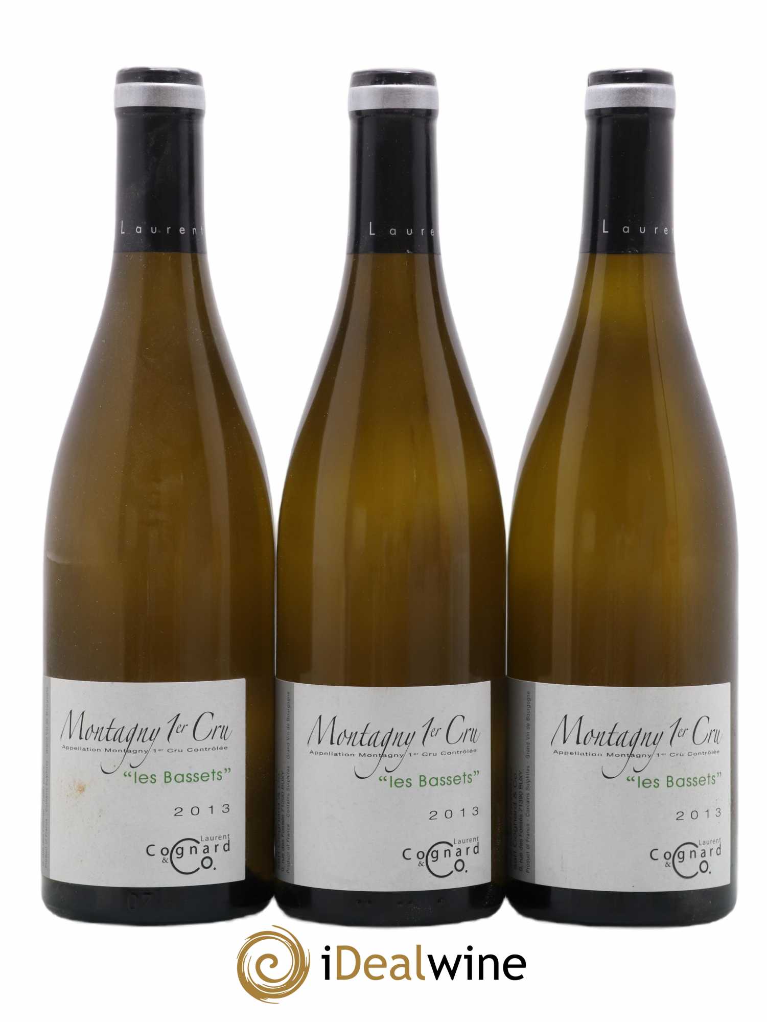 Montagny 1er Cru Les Bassets Laurent Cognard 2013 - Posten von 3 Flaschen - 0