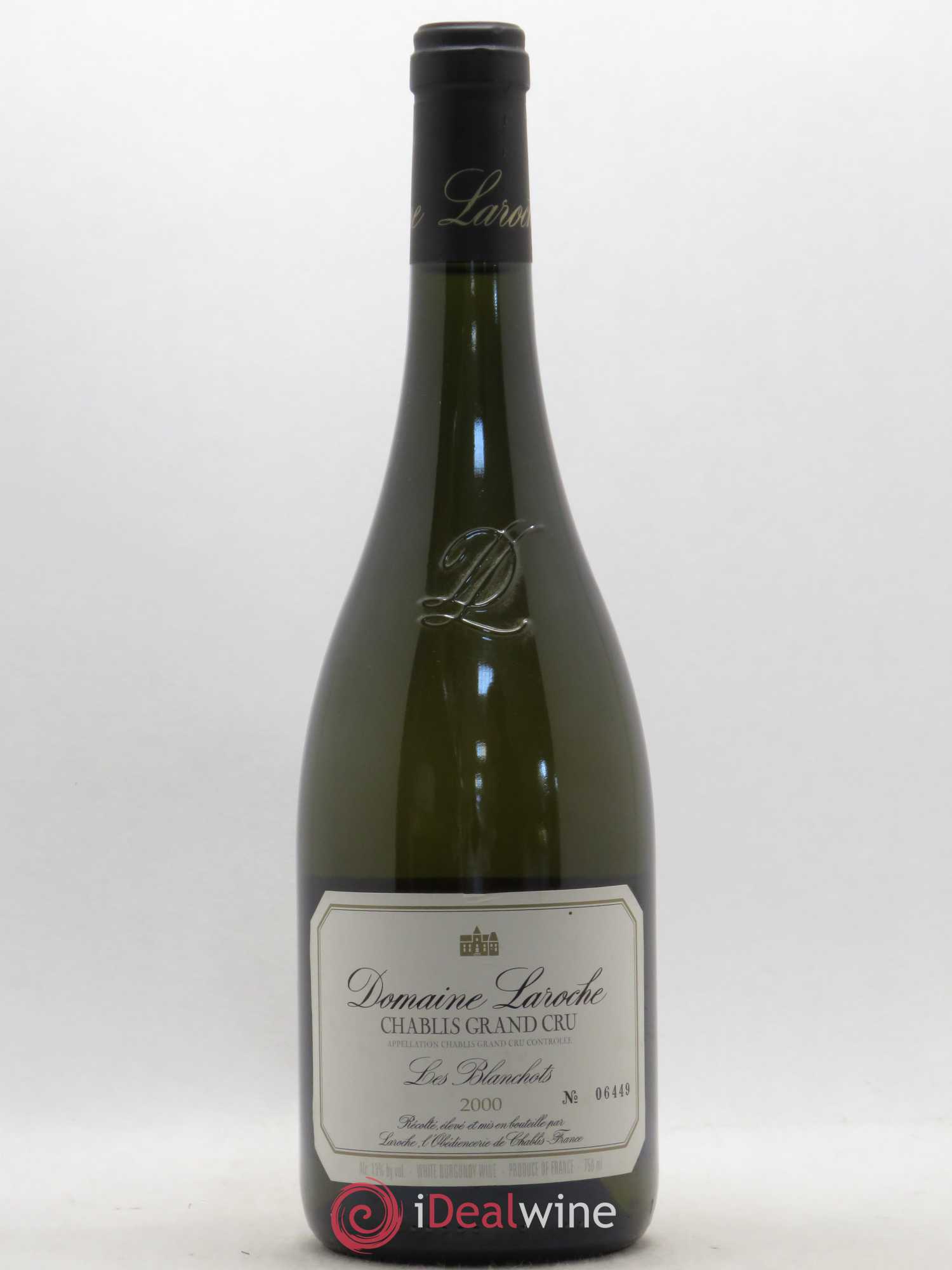 Chablis Grand Cru Les Blanchots Domaine Laroche 2000 - Lot de 1 bouteille - 0