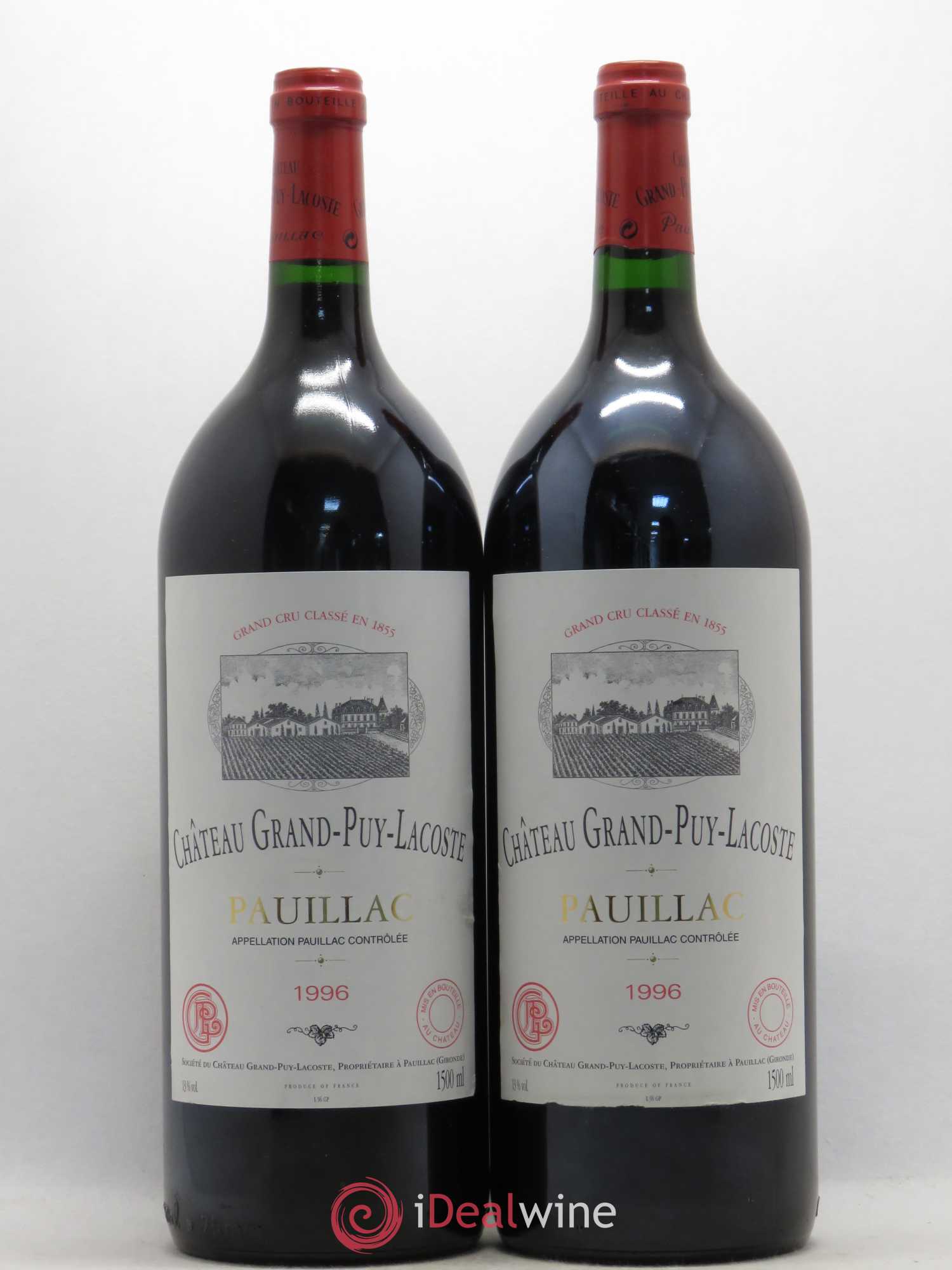 Château Grand Puy Lacoste 5ème Grand Cru Classé 1996 - Lot de 2 magnums - 0