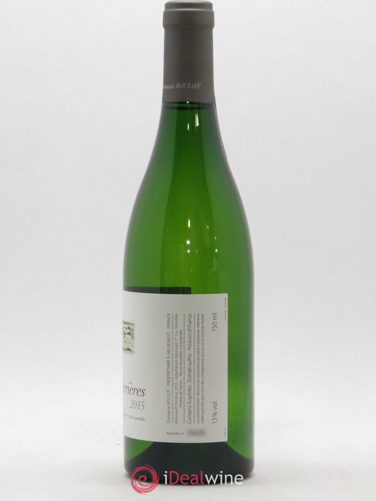 Meursault 1er Cru Perrières Roulot (Domaine) 2015 - Lot de 1 bouteille - 1