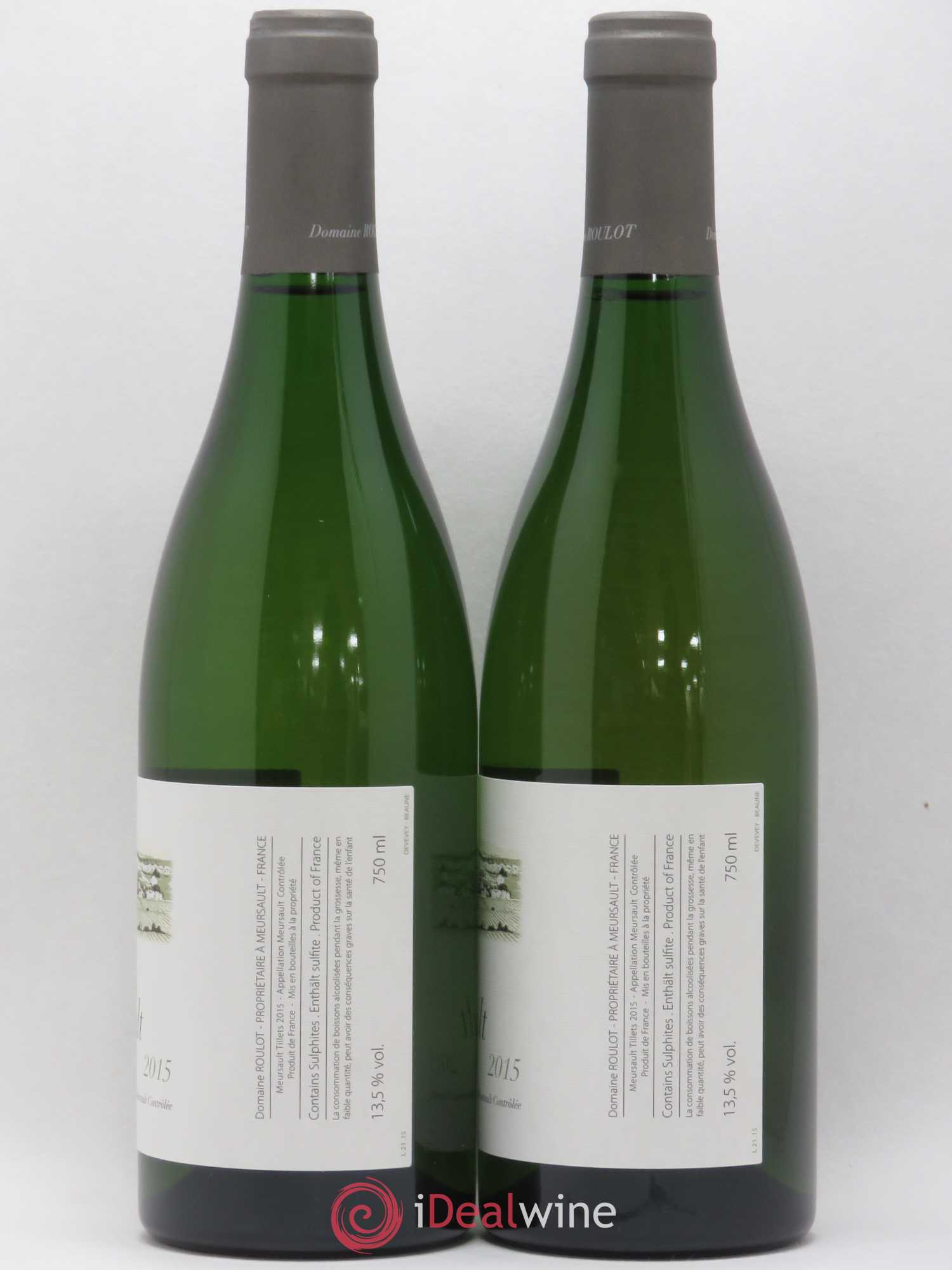 Meursault Les Tillets Roulot (Domaine) 2015 - Lot de 2 bouteilles - 1