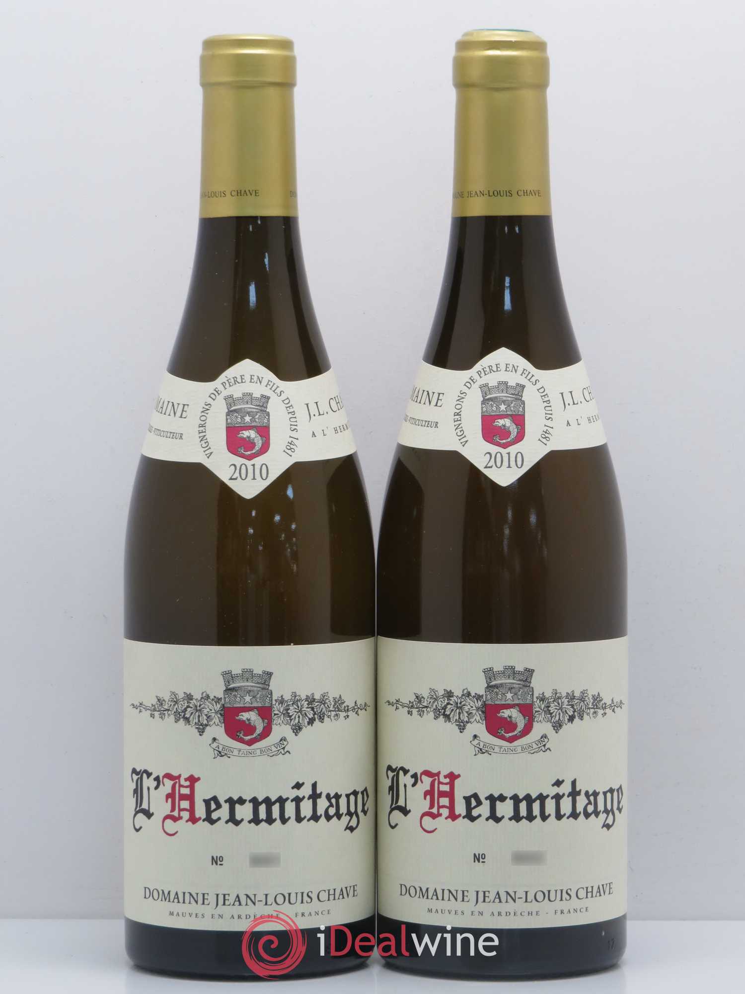 Hermitage Jean-Louis Chave 2010 - Lot de 2 bouteilles - 0