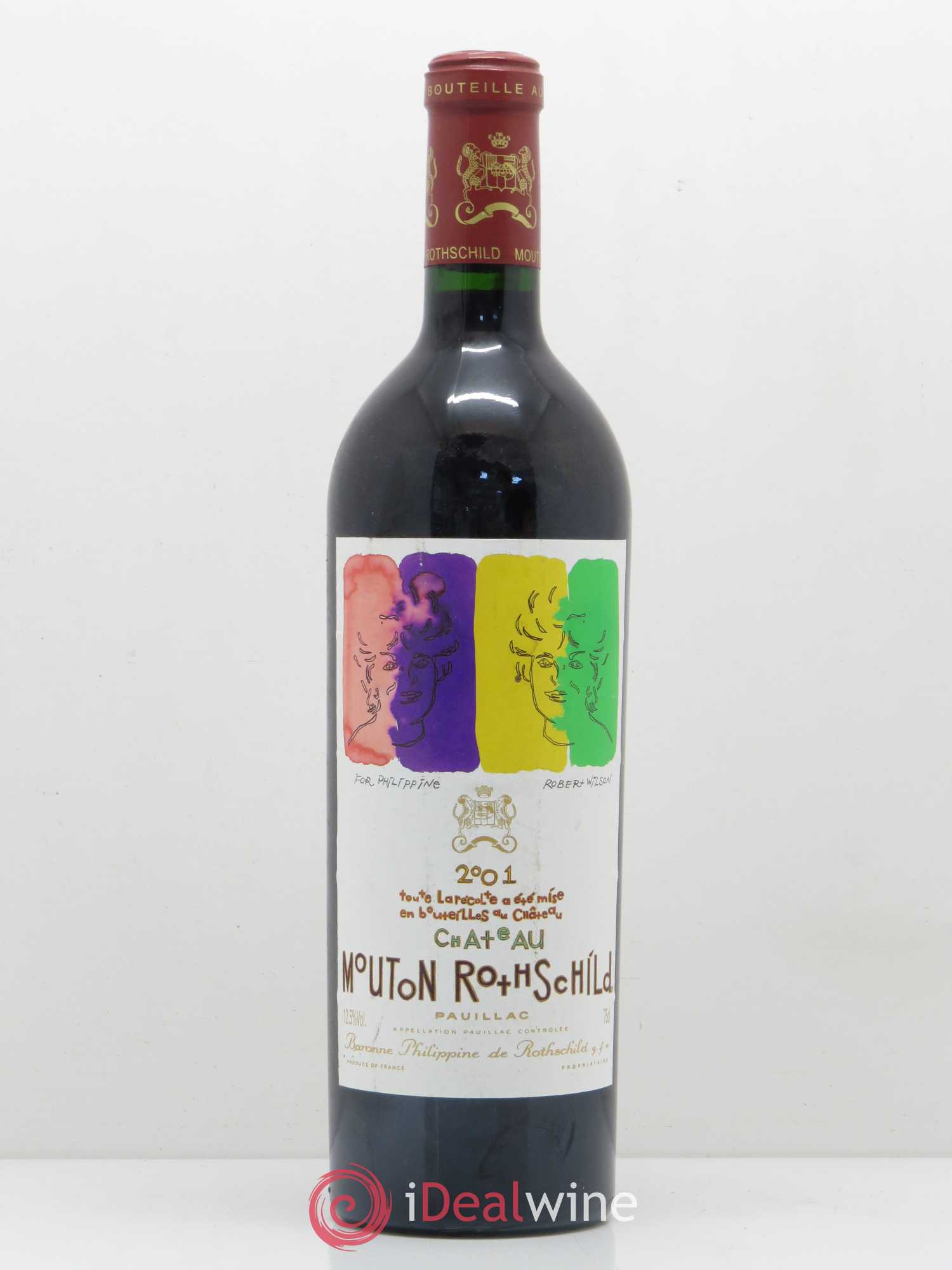 Château Mouton Rothschild 1er Grand Cru Classé 2001 - Lot de 1 bouteille - 0